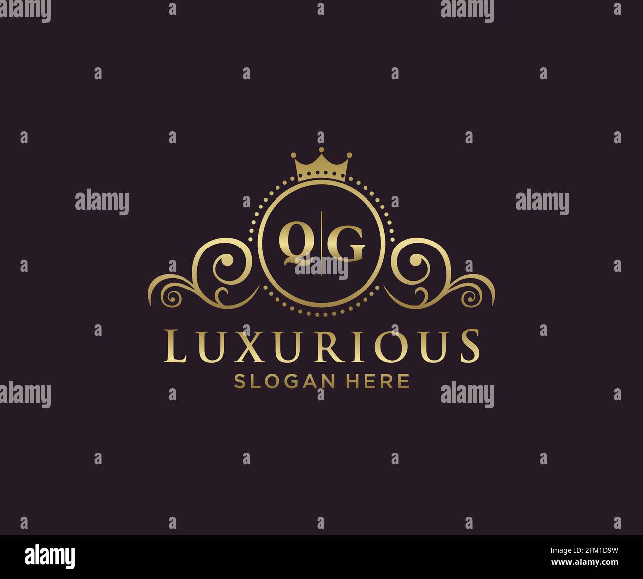 QG Letter Royal Luxury Logo template in vector art for Restaurant ...
