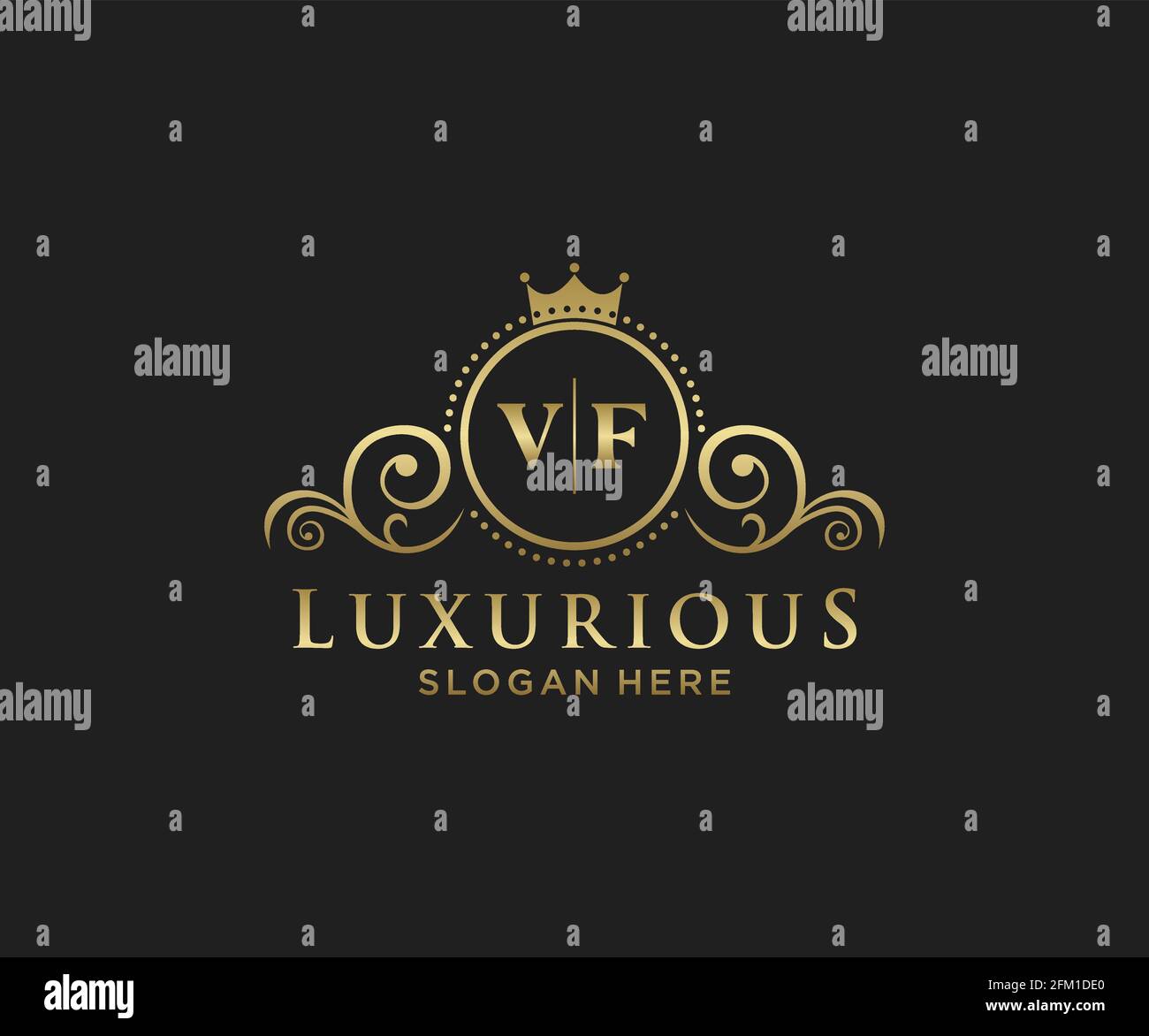 VF Letter Royal Luxury Logo template in vector art for Restaurant ...