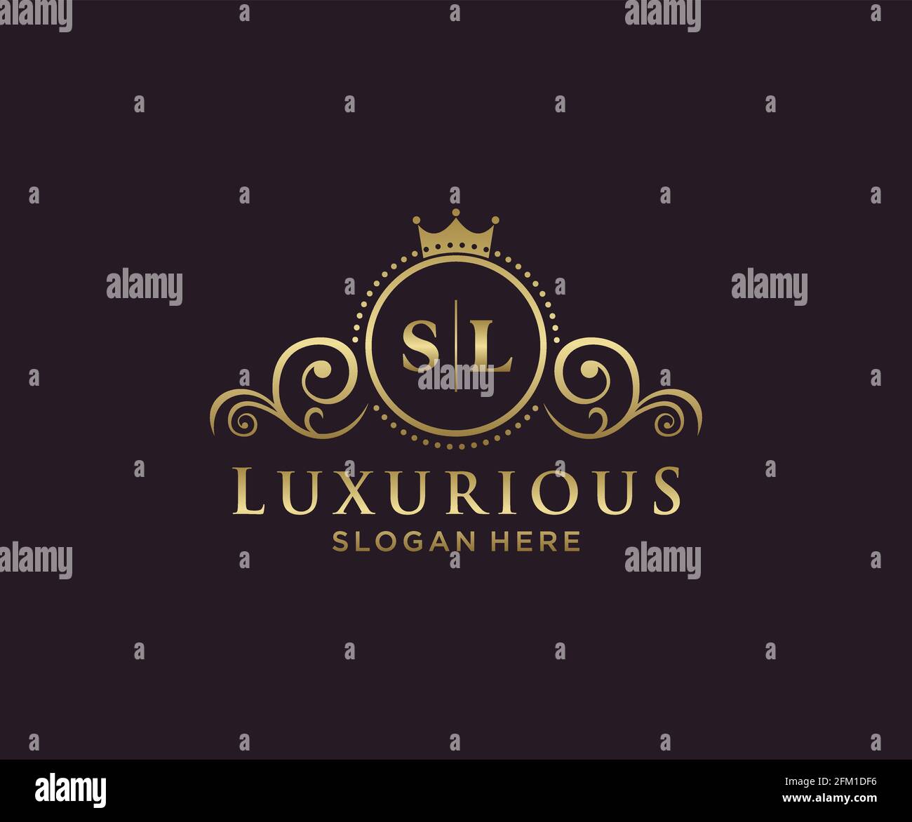 SL Letter Royal Luxury Logo template in vector art for Restaurant ...