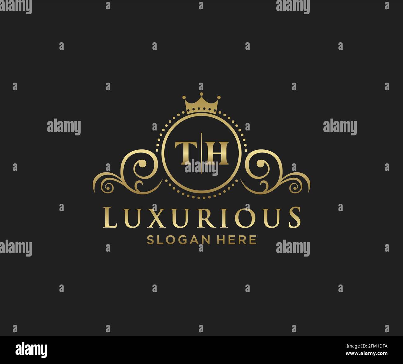 TH Letter Royal Luxury Logo template in vector art for Restaurant ...