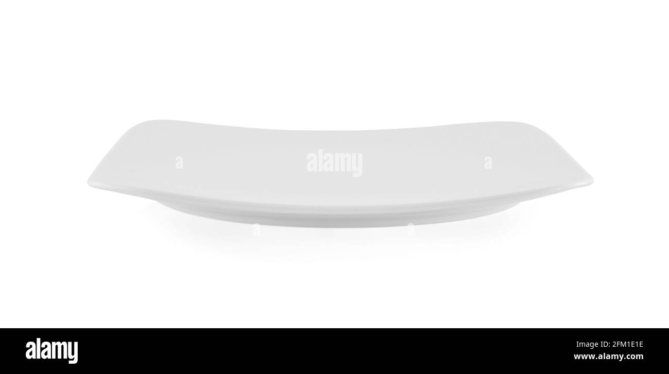 Ceramic plate isolated on white background Stock Photo - Alamy