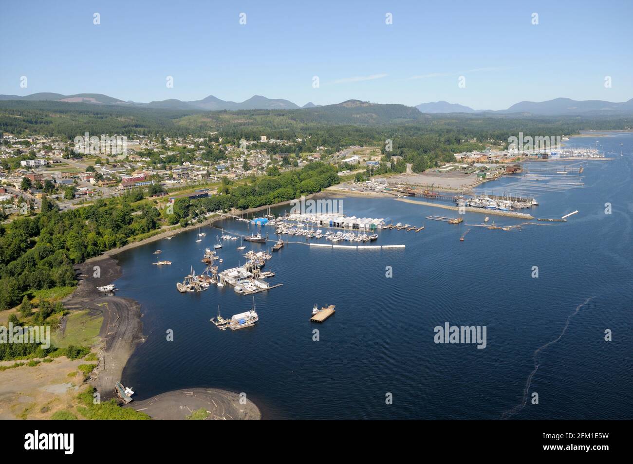 Aerial photograph of the Ladysmith Maritime Society and Community