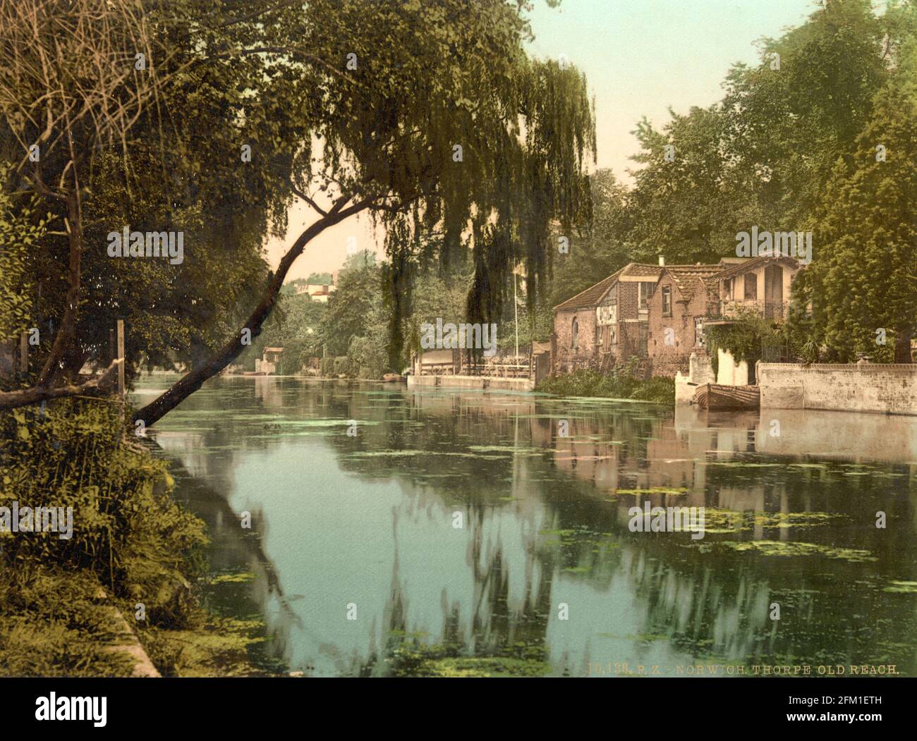 Thorpe St Andrew and the River Yare near Norwich circa 1890-1900 Stock Photo