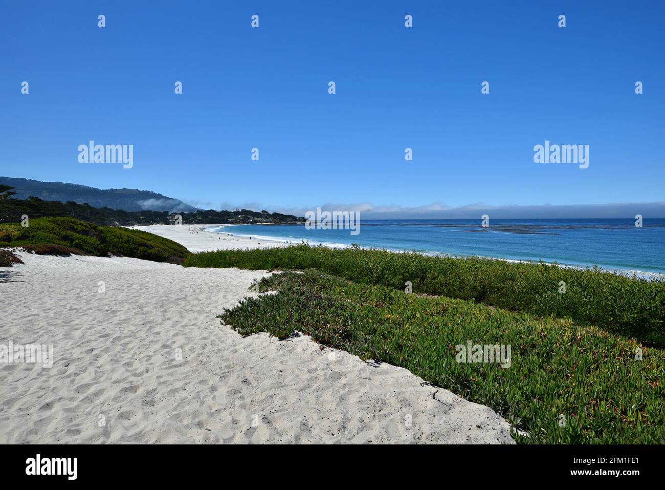 Landscape with panoramic view of CarmelbytheSea Beach in Monterey