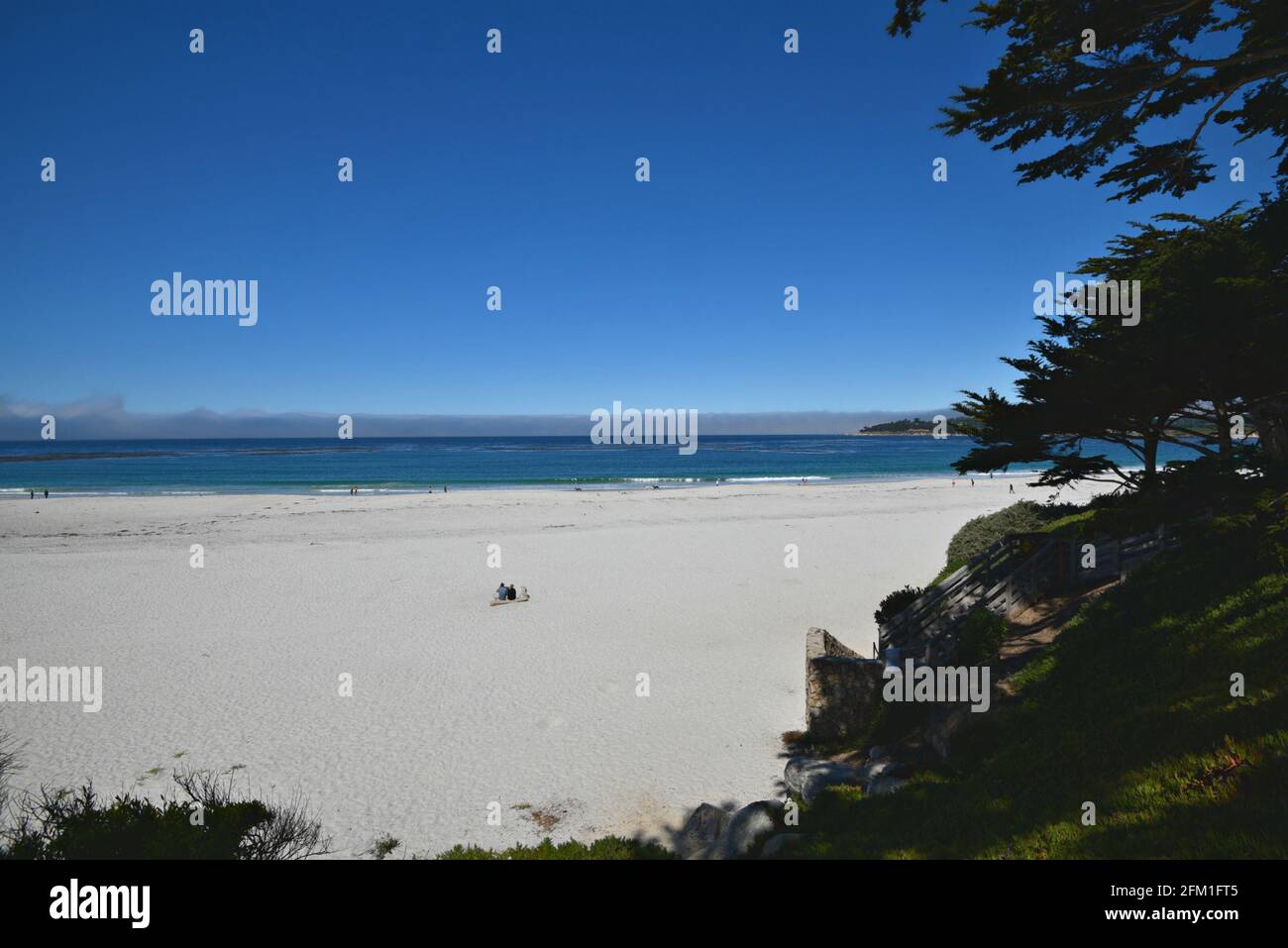 Landscape with panoramic view of CarmelbytheSea Beach in Monterey