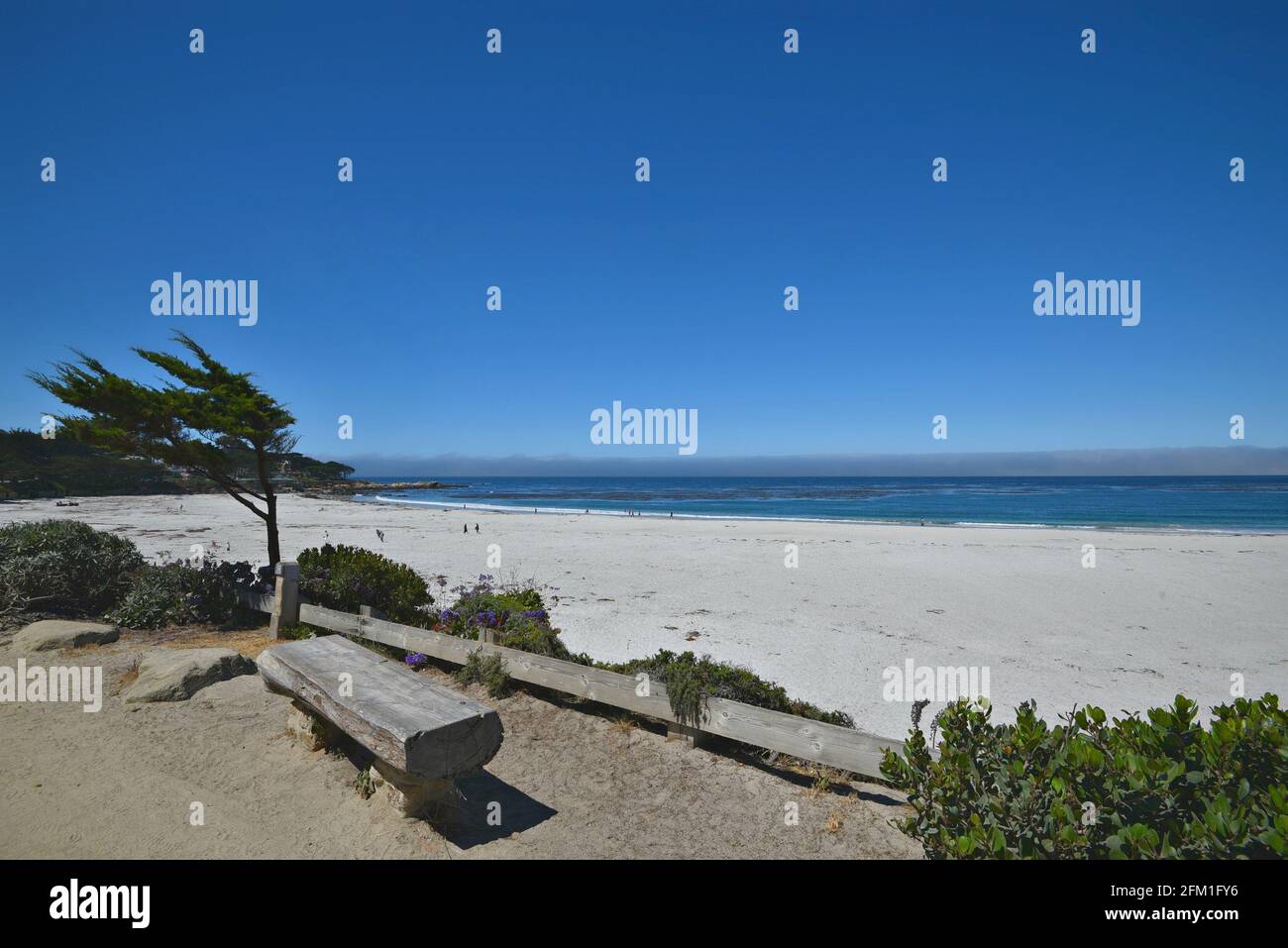 Landscape with panoramic view of CarmelbytheSea Beach in Monterey