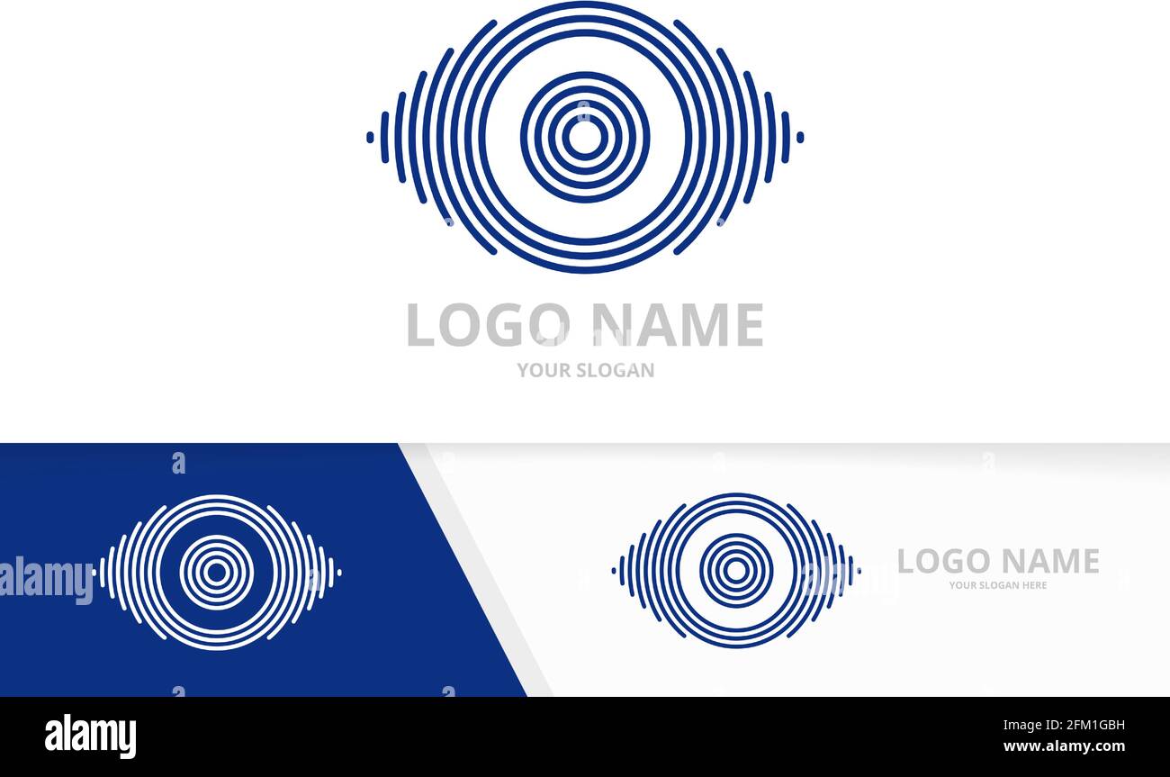 Eye logo design vector template. Unique vision logotype concept design template. Stock Vector