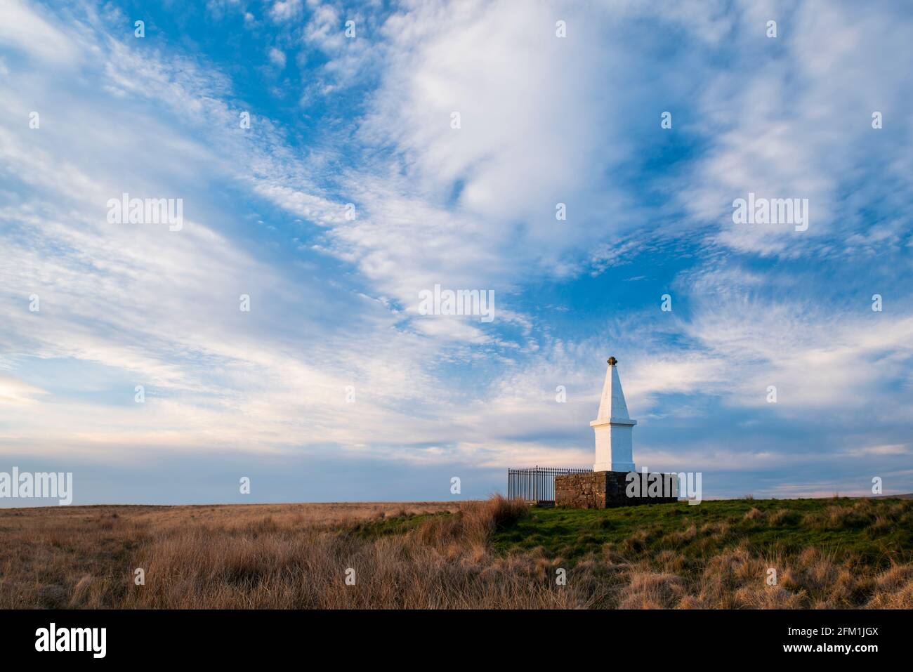 The Covenanter's monument at Airds Moss near Muirkirk in East Ayrshire, Scotland. Stock Photo