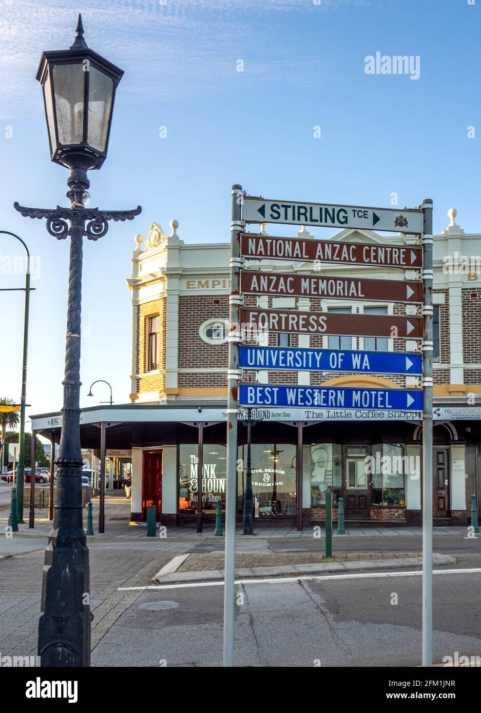 Decorative street light on Stirling Tce Albany Western Australia. Stock Photo