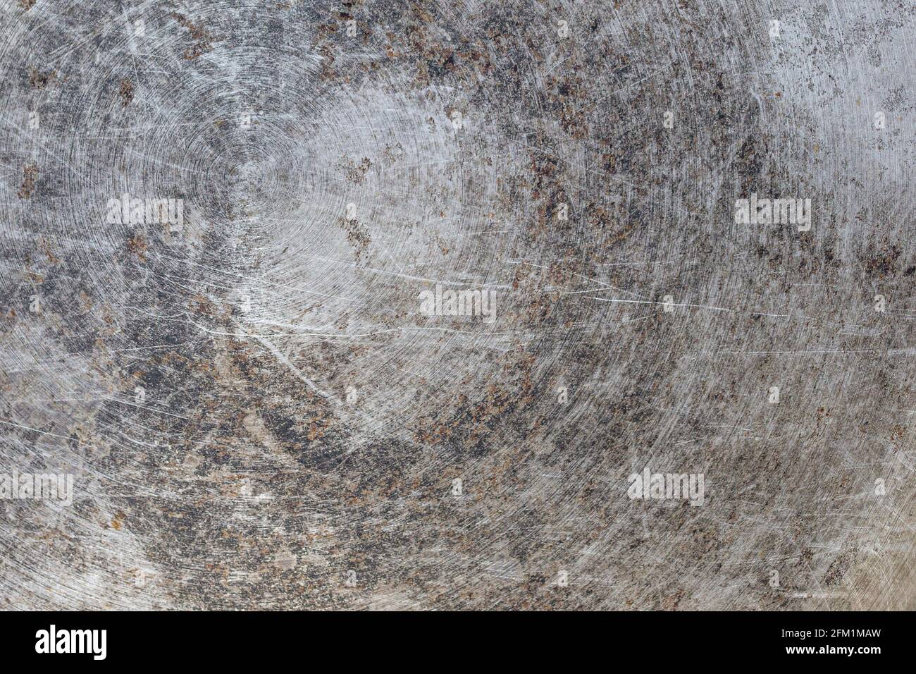 Grungy metal texture, abstract background, photography, circular details Stock Photo