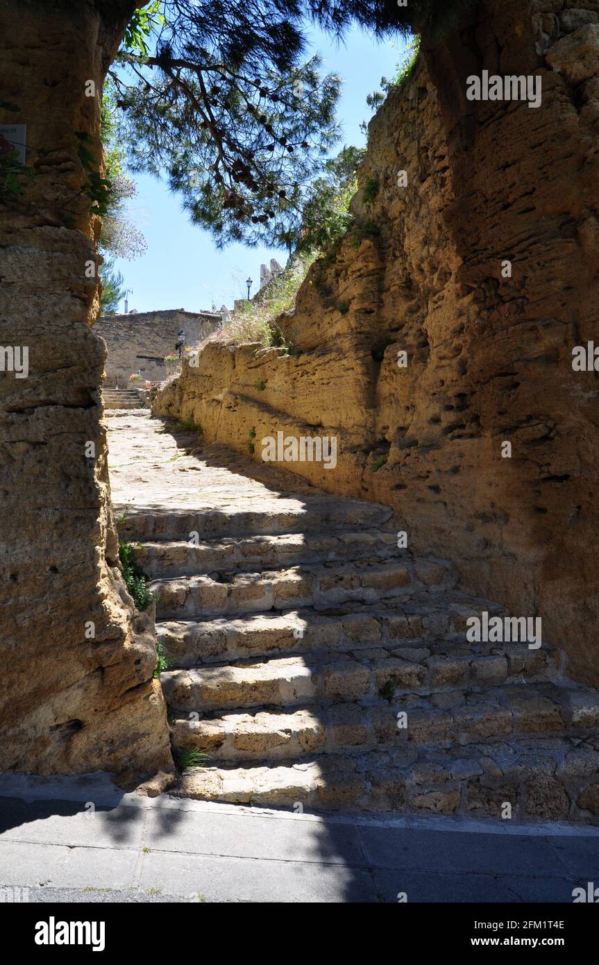 Miramas le Vieux old hilltop village Stock Photo