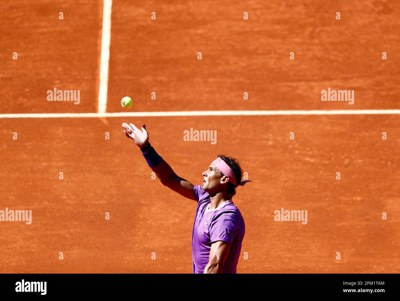 Tennis - ATP Masters 1000 - Madrid Open - Caja Magica, Madrid, Spain - May  5, 2021 Spain's Rafael Nadal in action during his round of 32 match against  Spain's Carlos Alcaraz Garfia REUTERS/Sergio Perez Stock Photo - Alamy