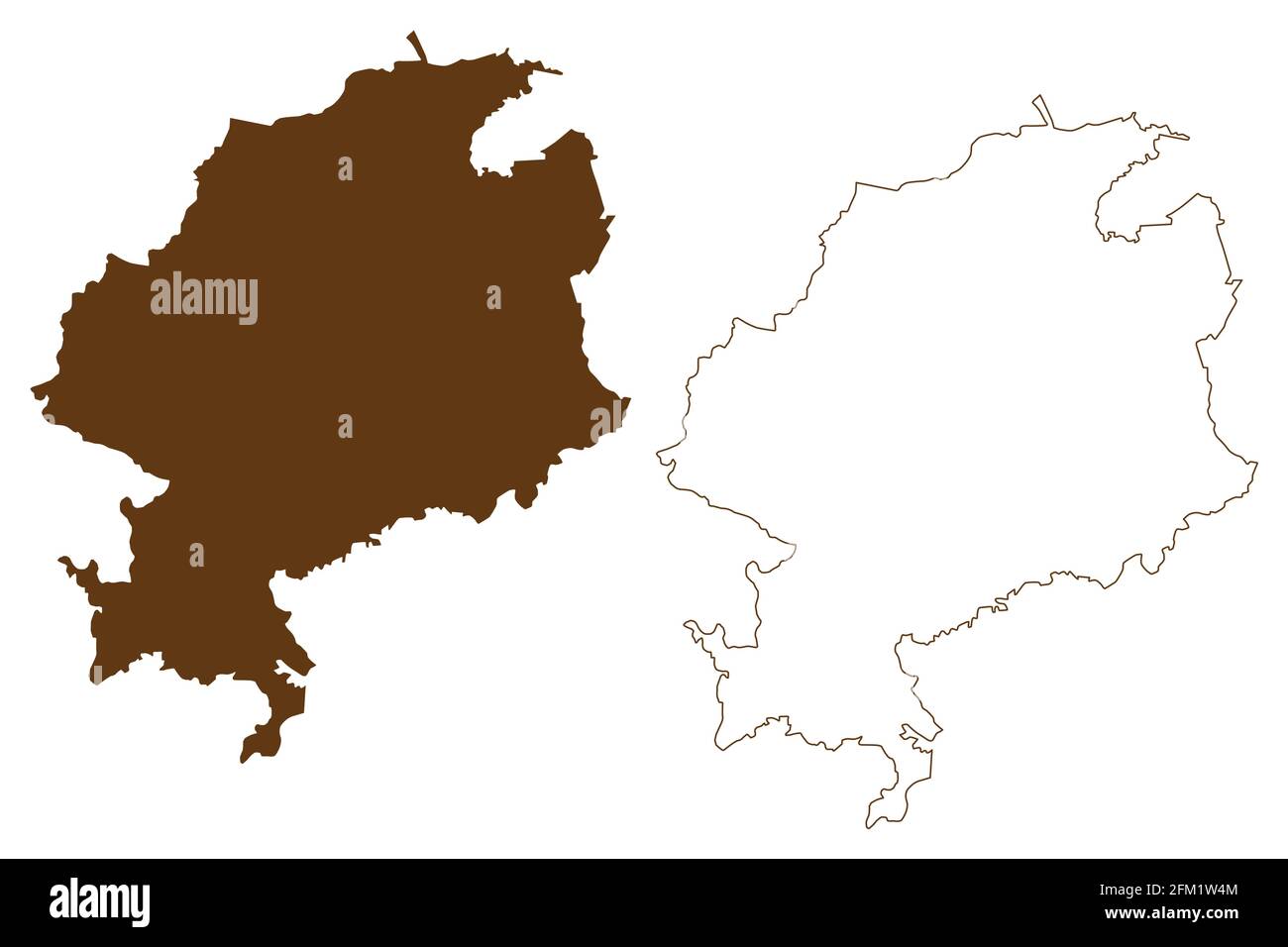 Schaumburg district (Federal Republic of Germany, rural district, State of Lower Saxony) map vector illustration, scribble sketch Schaumburg map Stock Vector