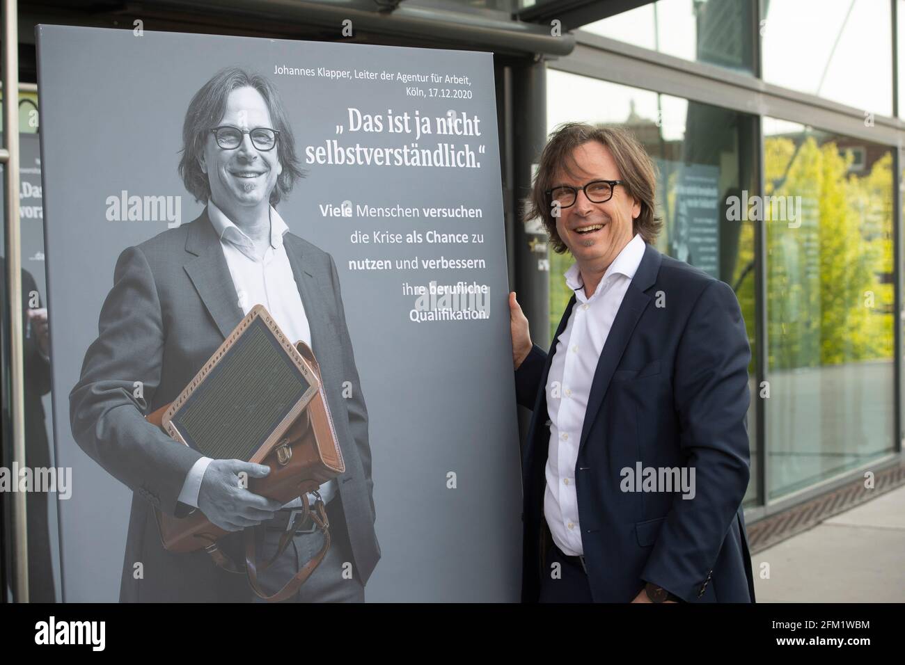 Cologne, Deutschland. 03rd May, 2021. Johannes KLAPPER, Head of the Cologne  Employment Agency, press conference for the presentation of the exhibition,  The City's Best - The Good in the Crisis, Lanxess-Arena on
