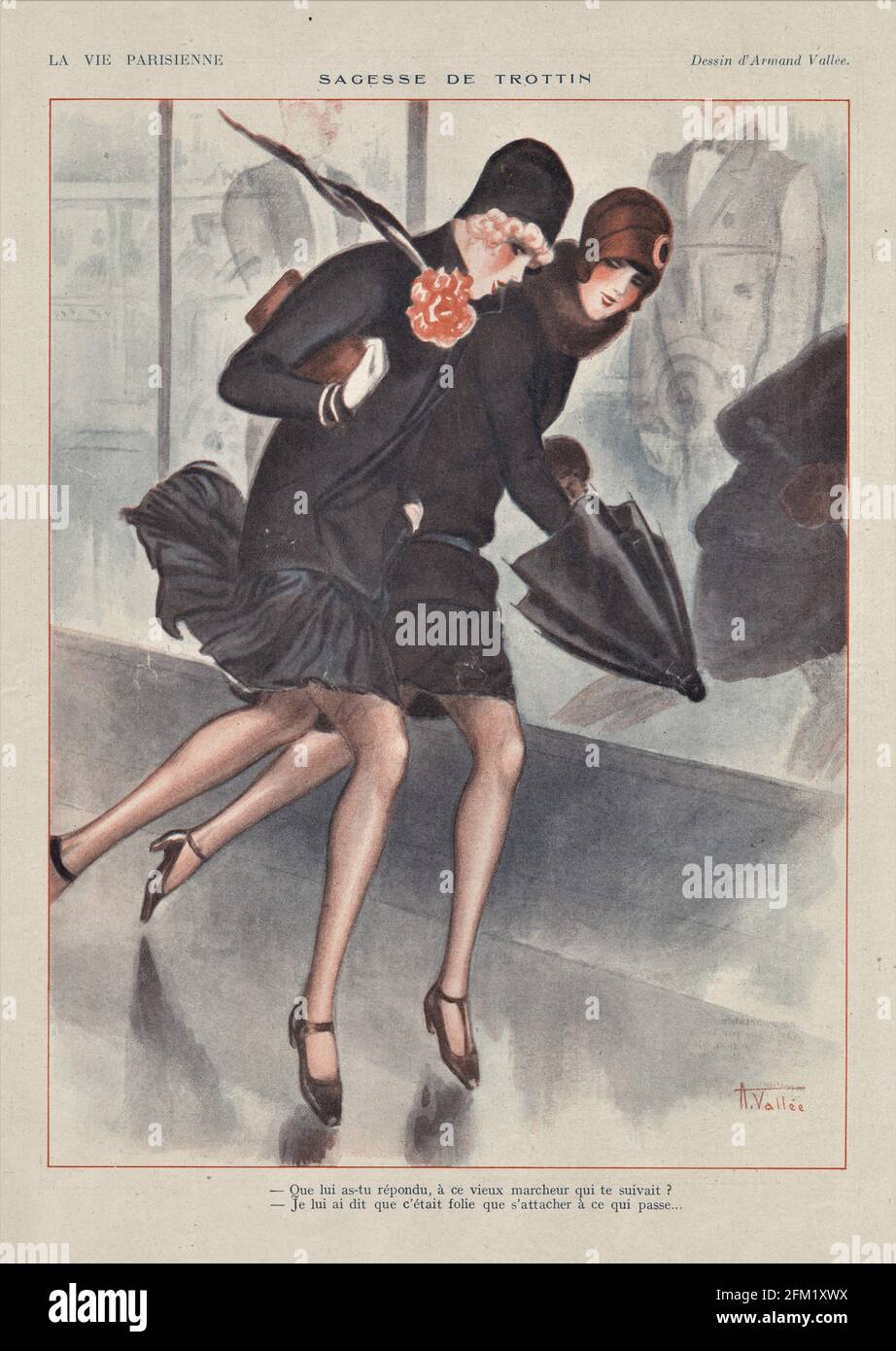 1920s France La Vie Parisienne Magazine Plate Stock Photo - Alamy