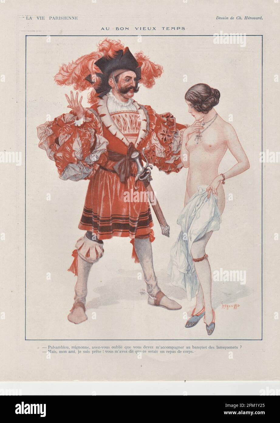 1920s France La Vie Parisienne Magazine Plate Stock Photo - Alamy