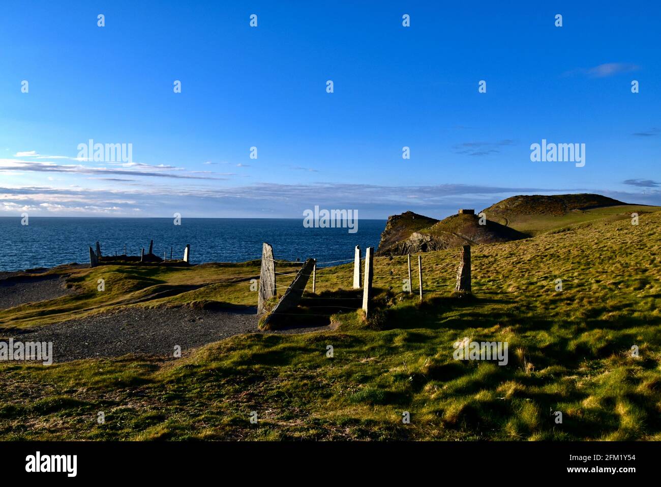 Gilson’s Cove mines at Port Quin. Stock Photo