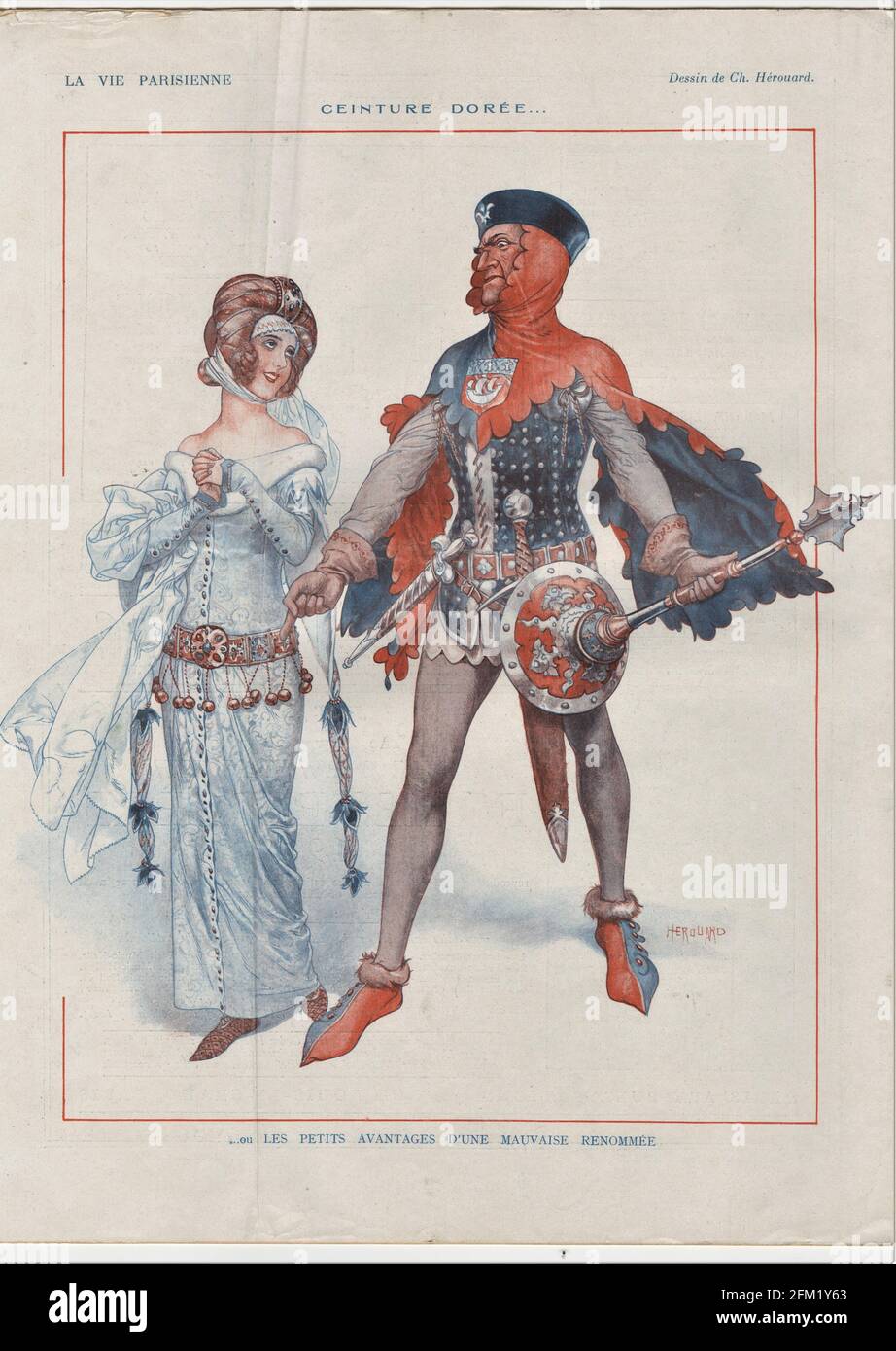 1920s France La Vie Parisienne Magazine Plate Stock Photo - Alamy