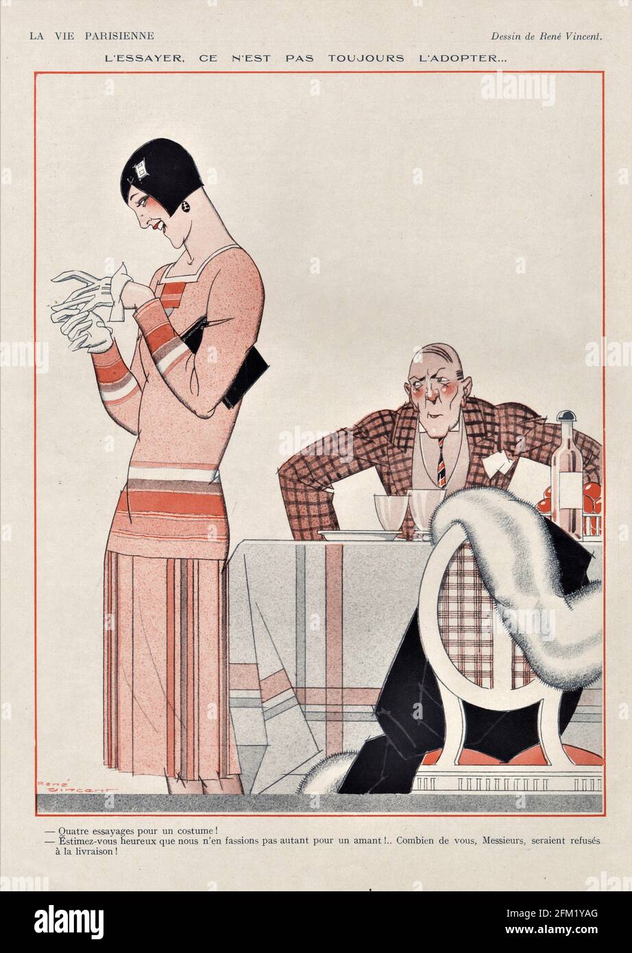 1920s France La Vie Parisienne Magazine Plate Stock Photo - Alamy