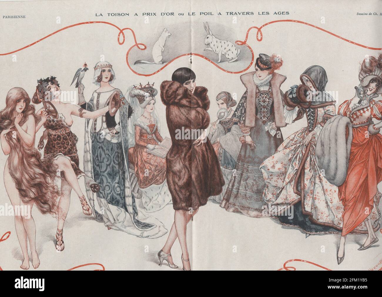 1920s France La Vie Parisienne Magazine Plate Stock Photo - Alamy