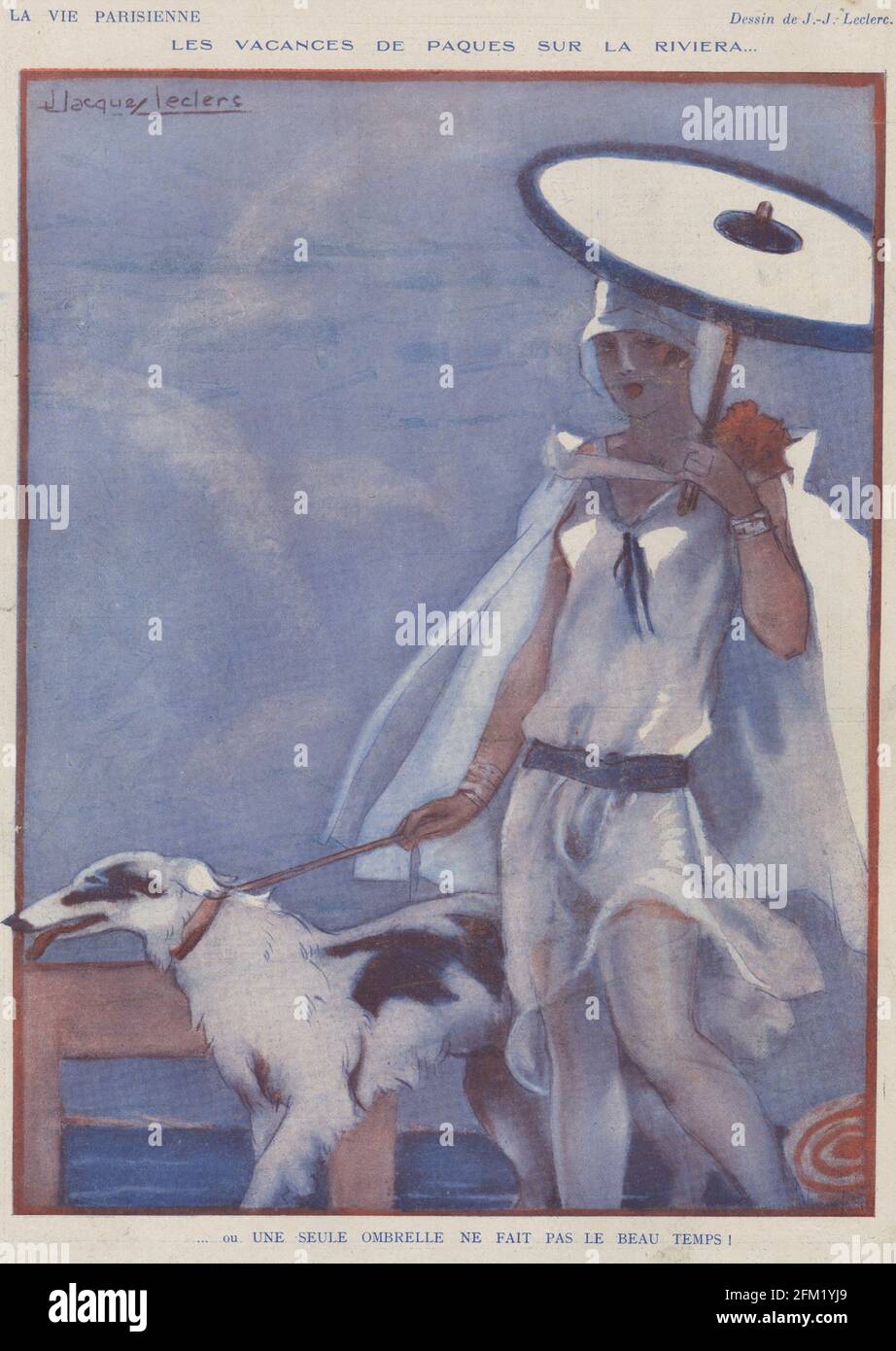 1920s France La Vie Parisienne Magazine Plate Stock Photo - Alamy