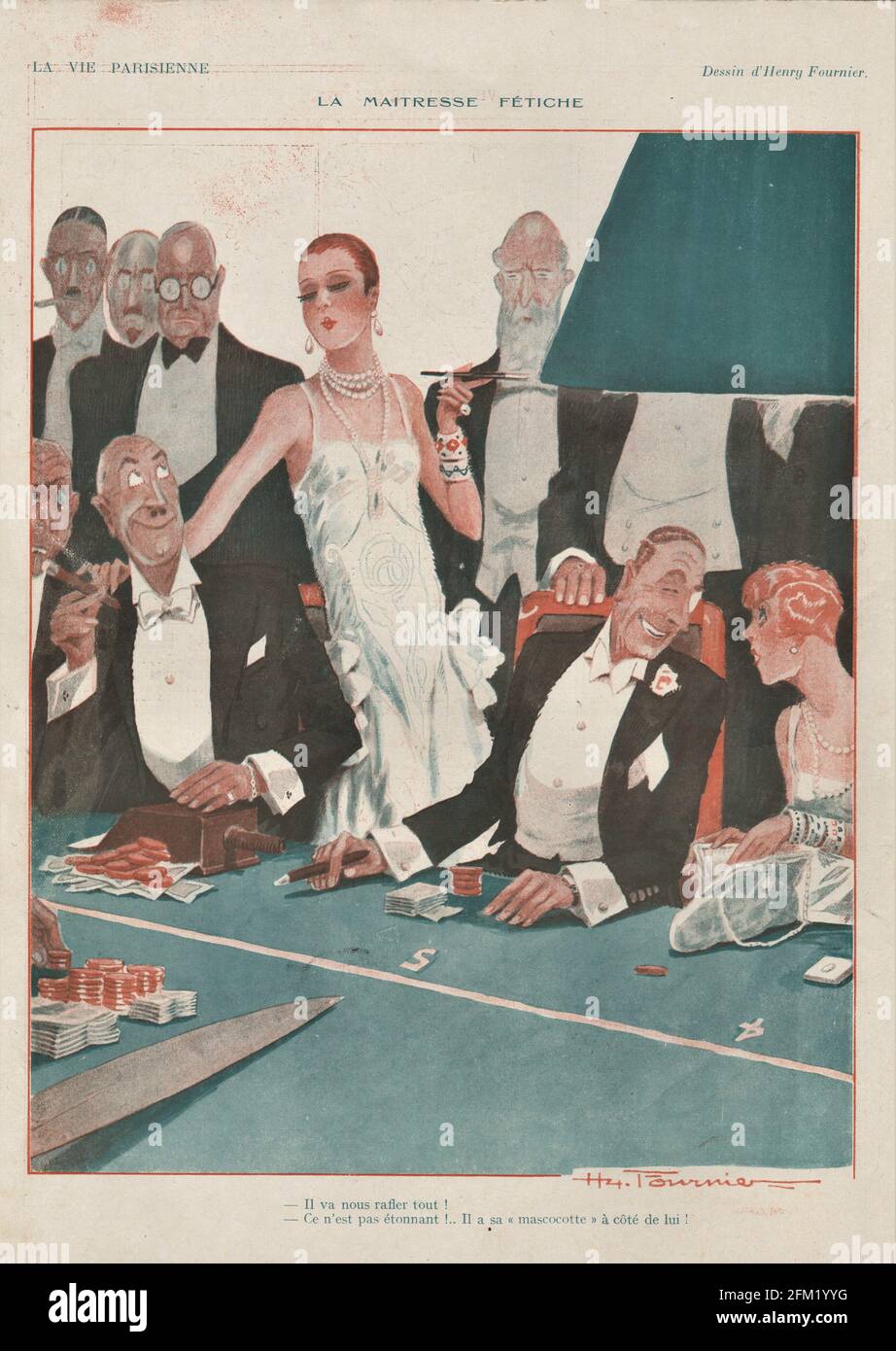 1920s France La Vie Parisienne Magazine Plate Stock Photo - Alamy