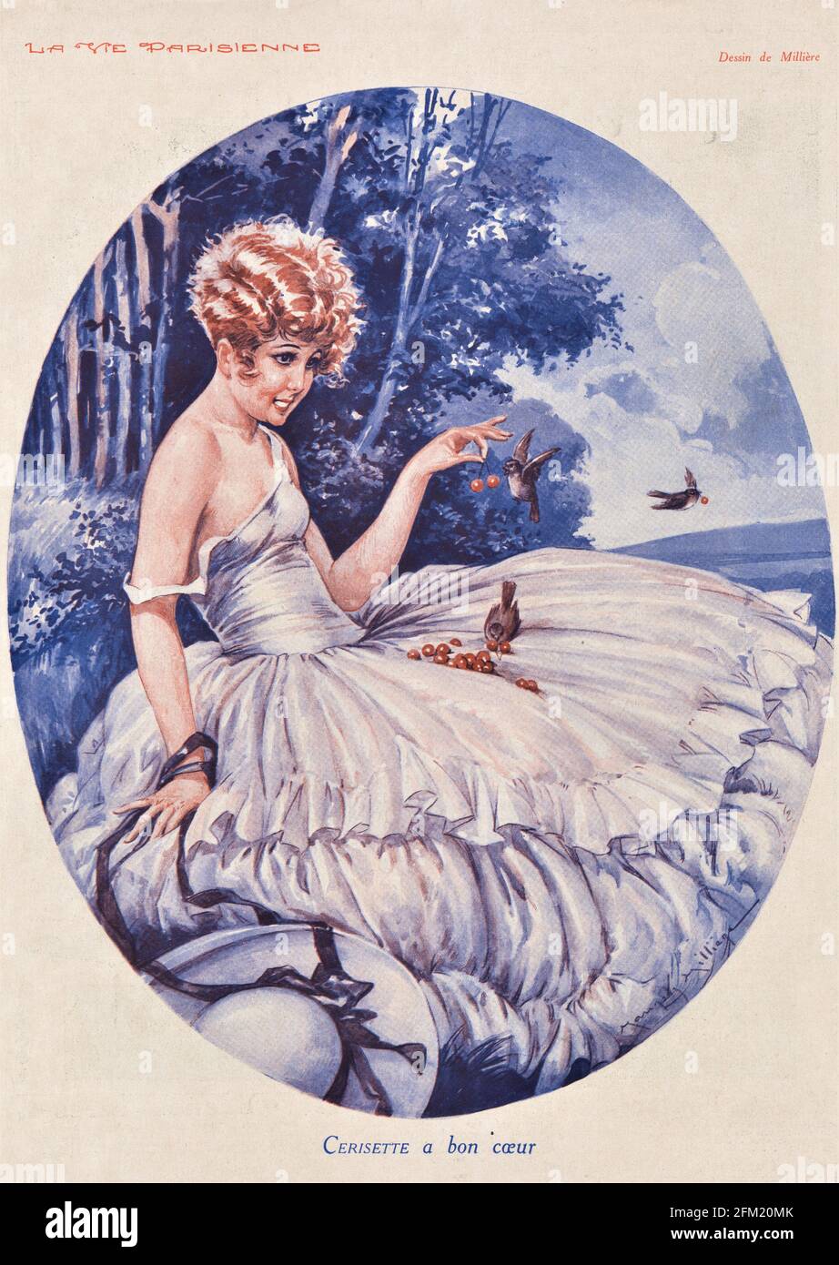 1920s France La Vie Parisienne Magazine Plate Stock Photo - Alamy