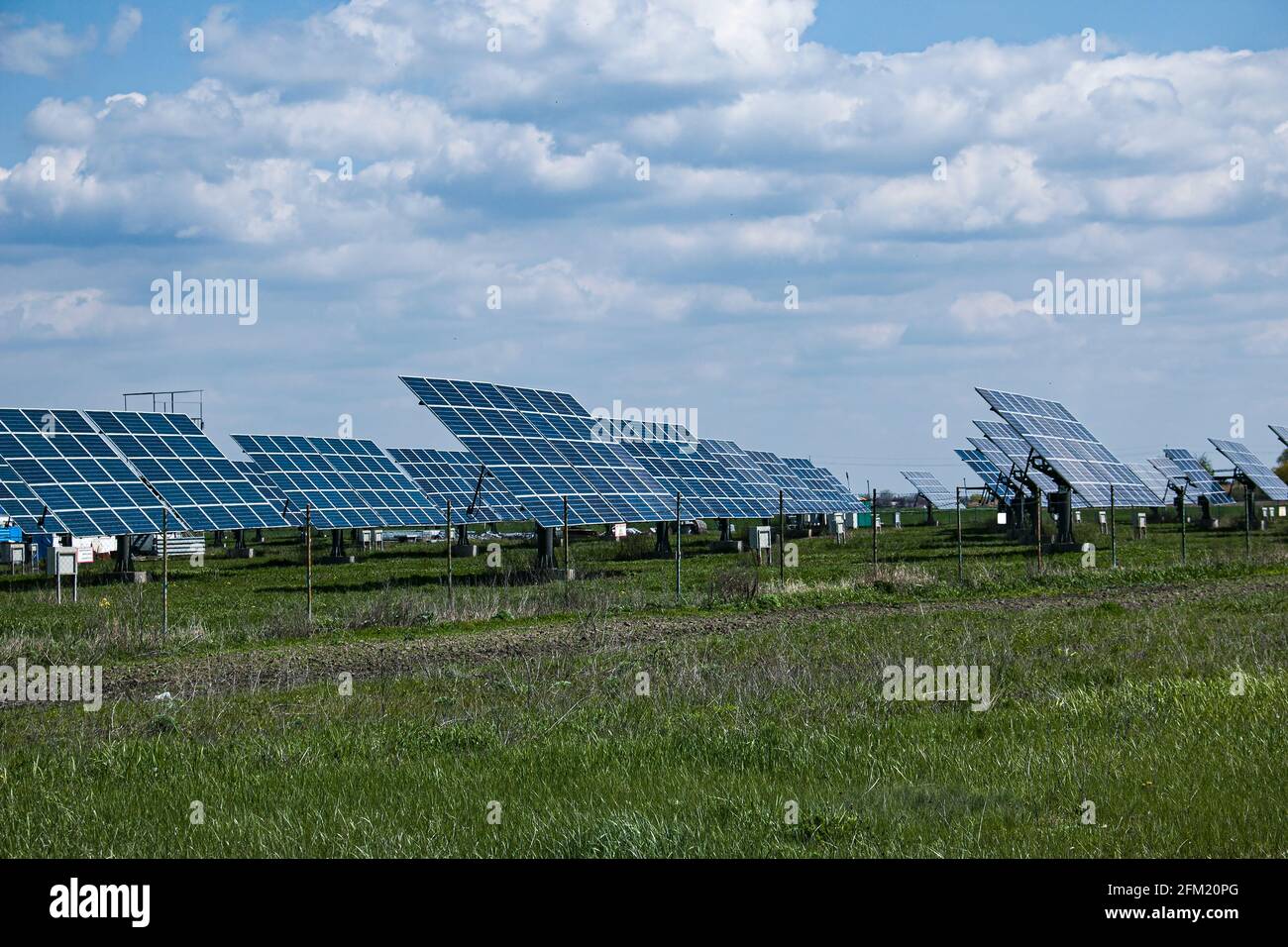 Solar cells, or solar module, or solar panels in a solar power plant
