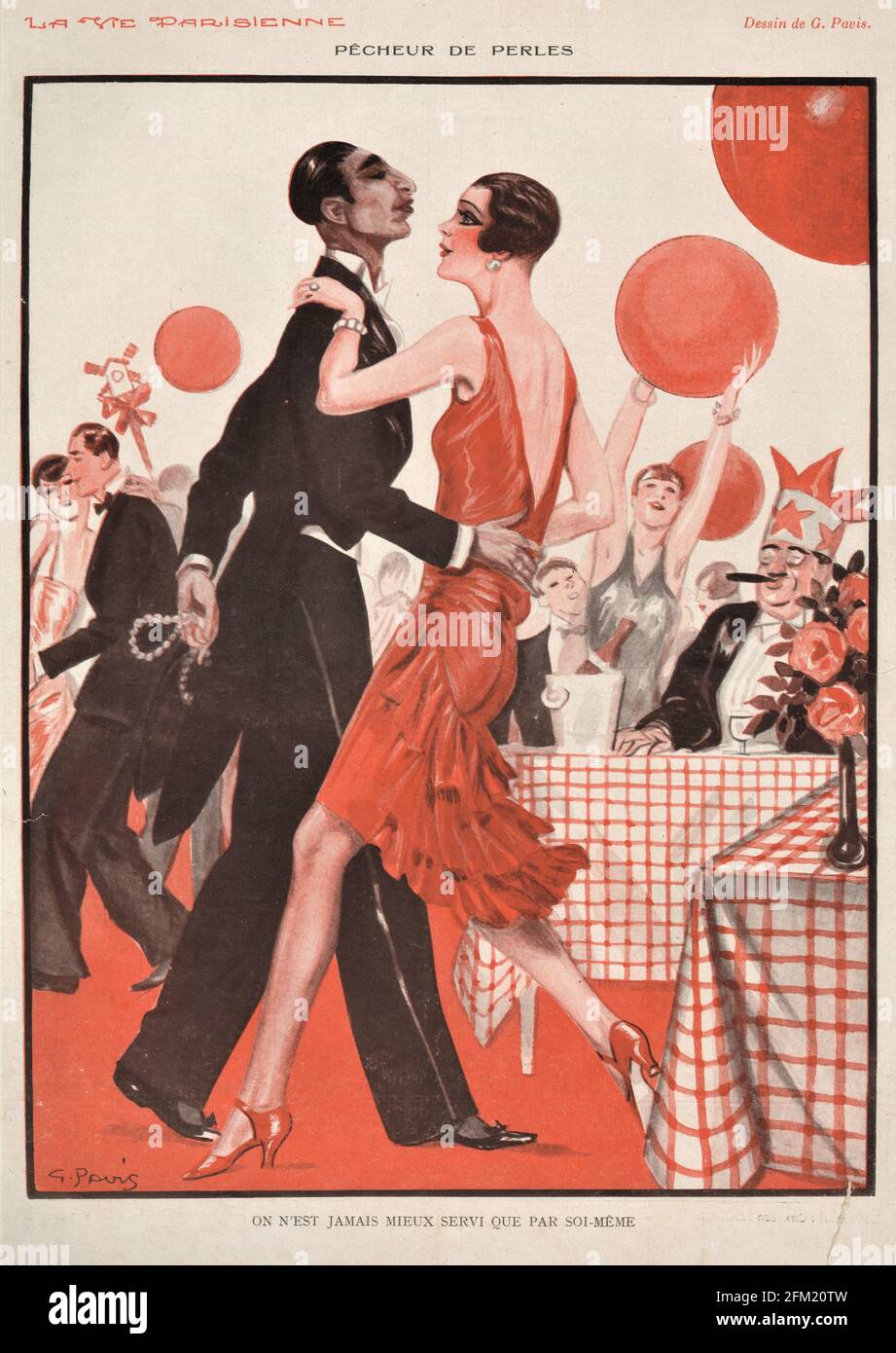 1920s France La Vie Parisienne Magazine Plate Stock Photo - Alamy