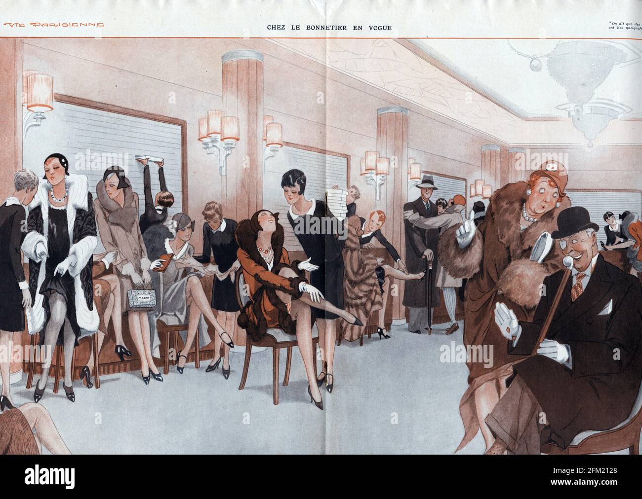 1920s France La Vie Parisienne Magazine Plate Stock Photo - Alamy