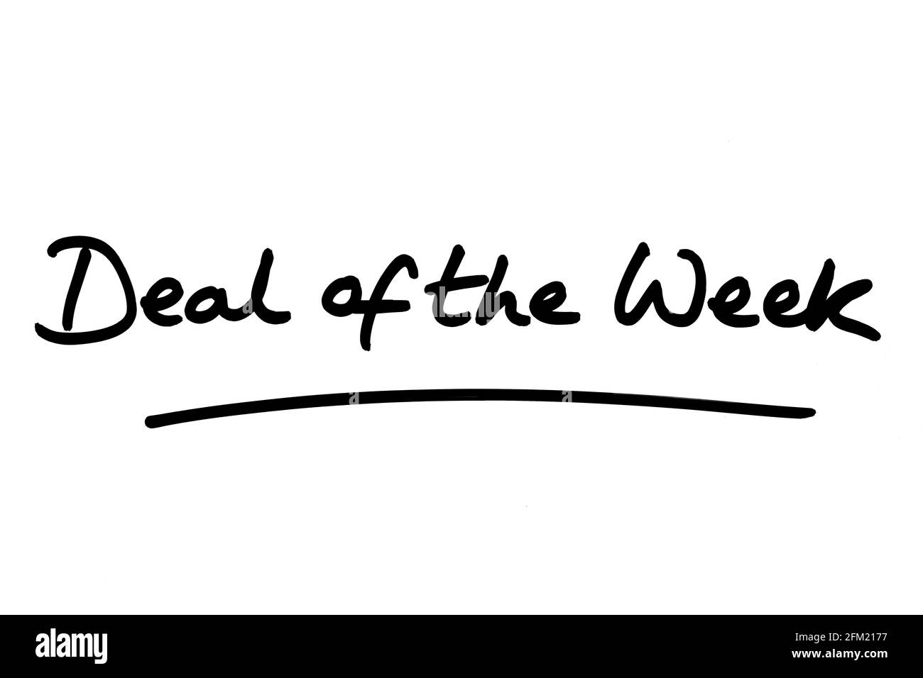 Deal of the Week, handwritten on a white background Stock Photo - Alamy