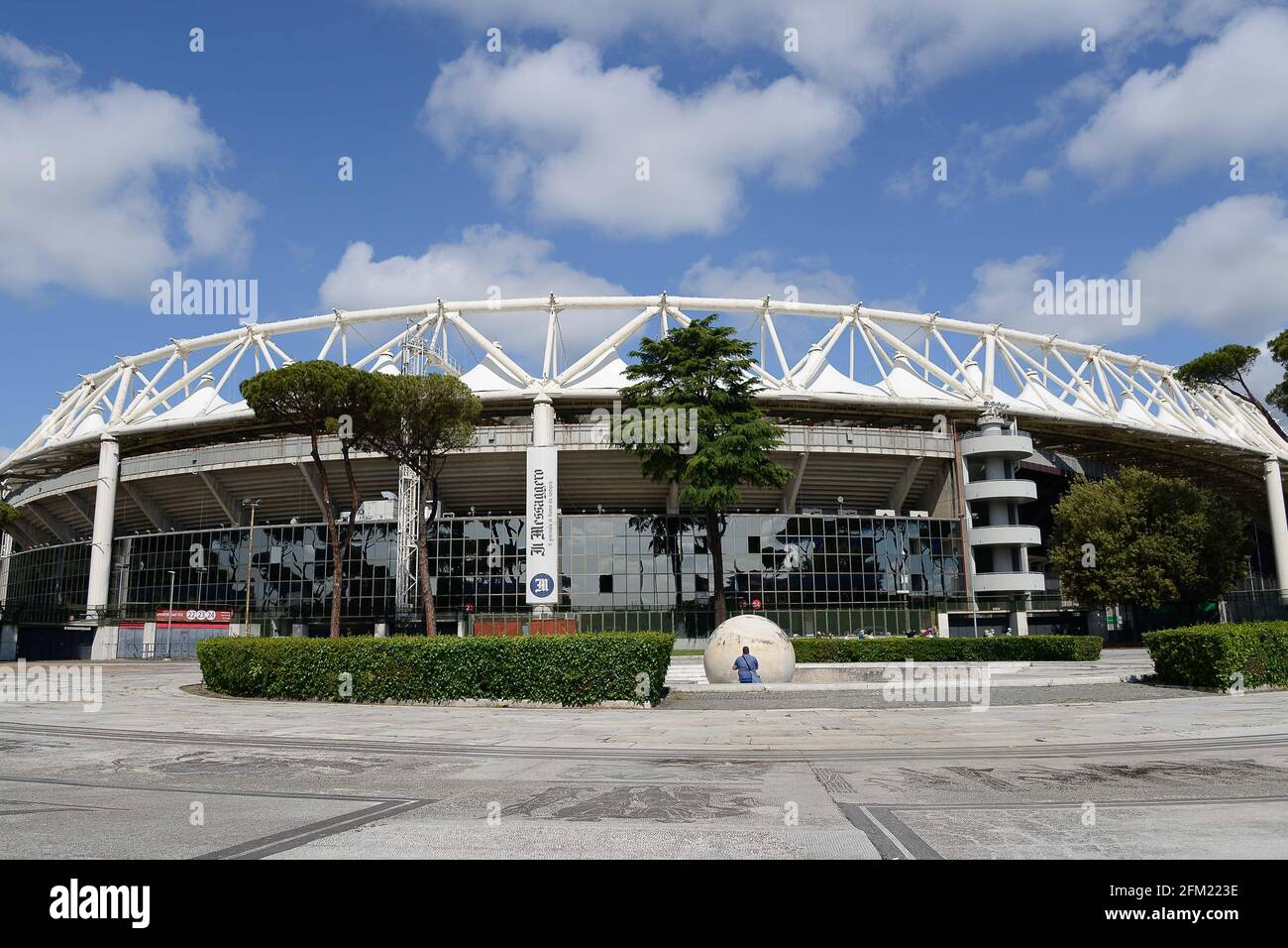 Foto IPP/Roberto Ramaccia Roma 5/05/2021  Stadio Olimpico pre Euro 2020-2021 Nella foto lo stadio Olimpico con i mosaici e la fontana del globo Italy Stock Photo