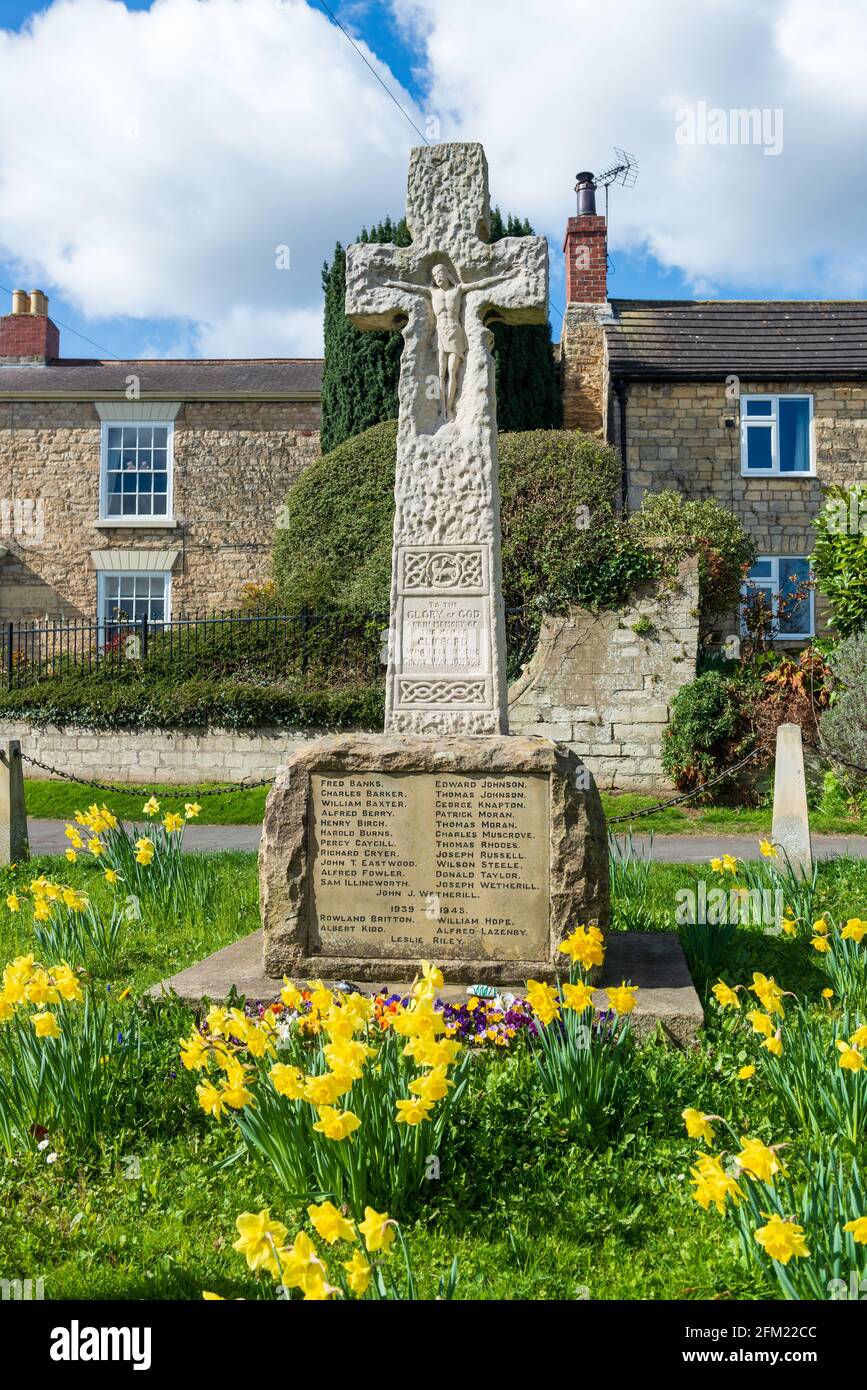 The War Memorial cross in Clifford, West Yorkshire Stock Photo Alamy