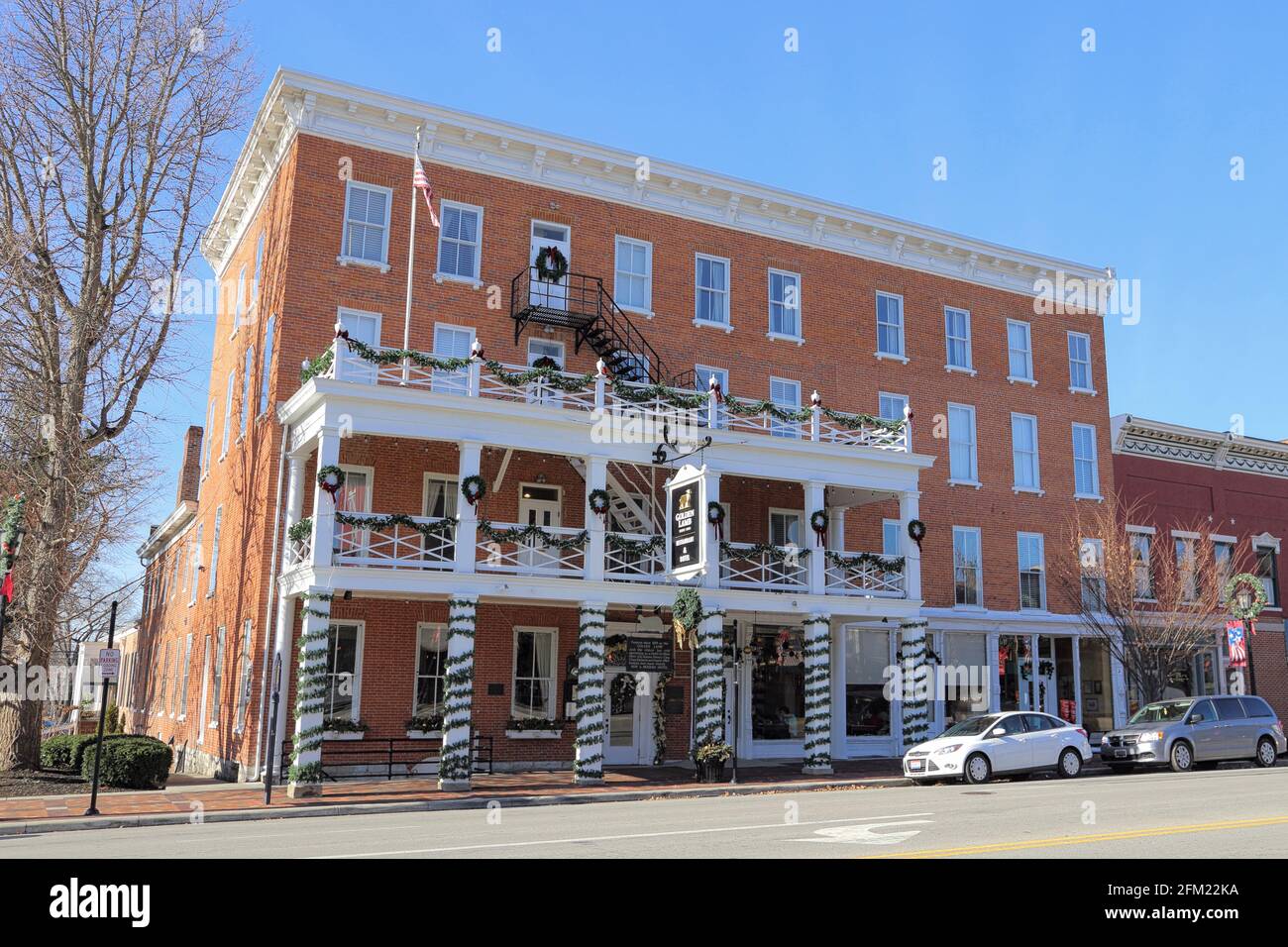 Lebanon, Ohio / USA - Dec. 28, 2016: Golden Lamb Restaurant & Hotel is