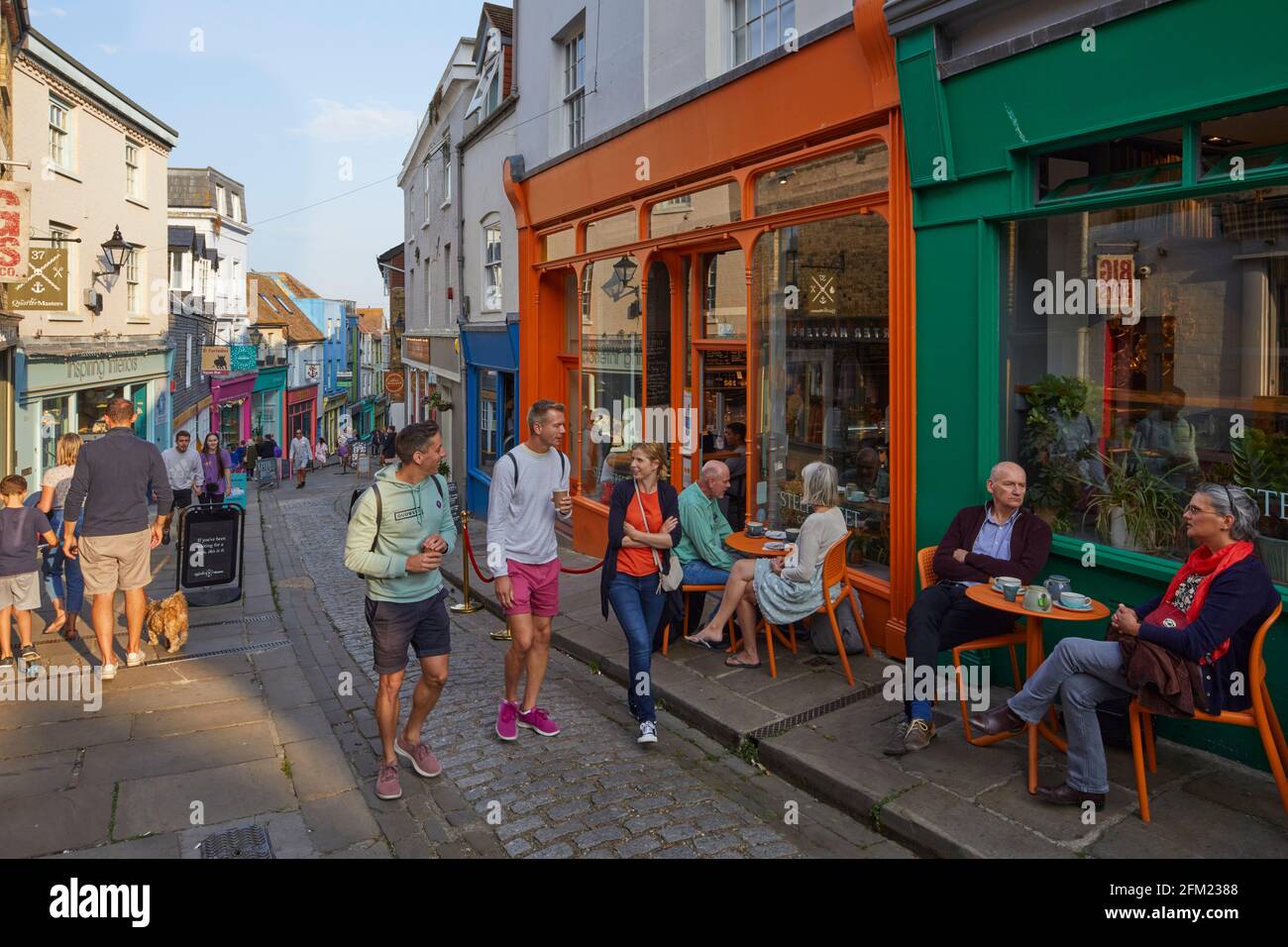 The Old High Street, Folkestone, Kent, England Stock Photo Alamy