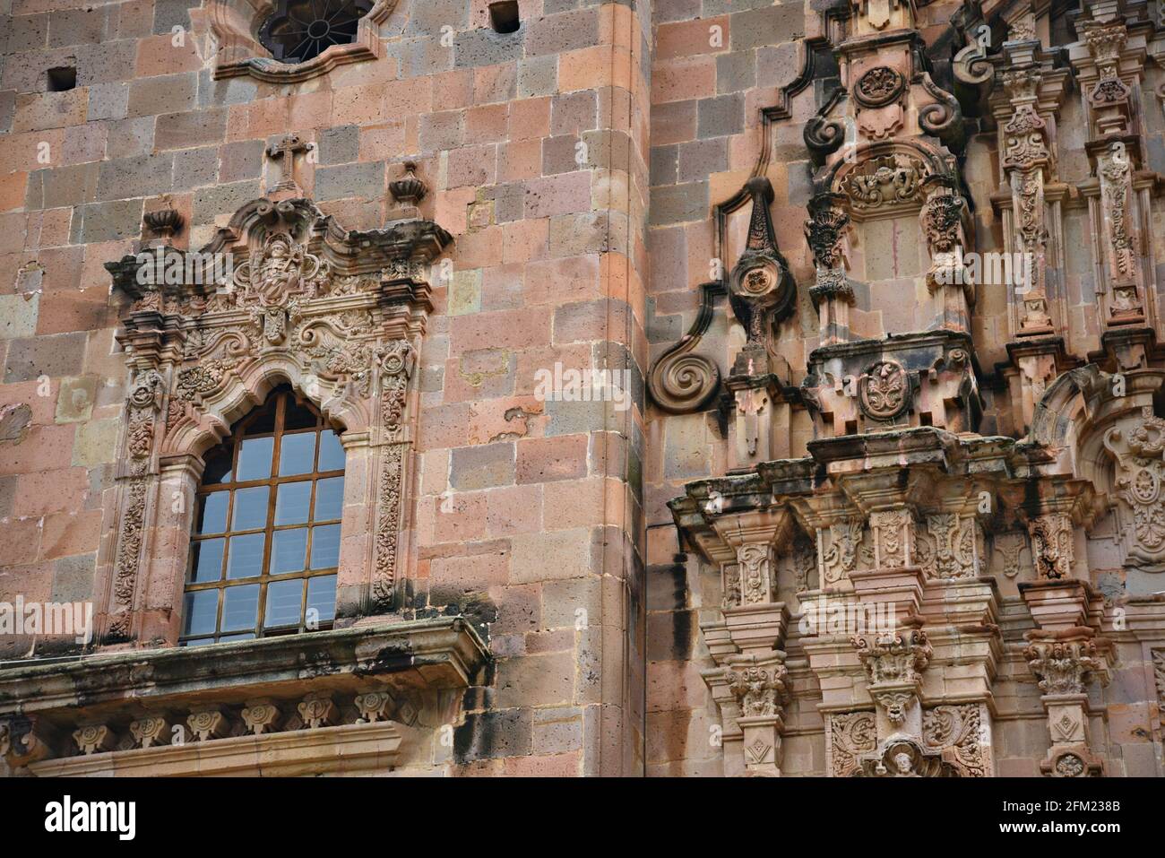 Pink volcanic stone facade of the Churrigueresque style Iglesia de la Valenciana (Templo de San Cayetano Confesor) in Guanajuato Mexico Stock Photo - Alamy Pink volcanic stone facade of the Churrigueresque style Iglesia de la Valenciana (Templo de San Cayetano Confesor) in Guanajuato Mexico Stock Photo - Alamy