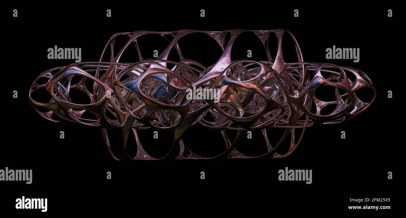 Sci-Fi Industrial Element Isolated On Black Background Stock Photo