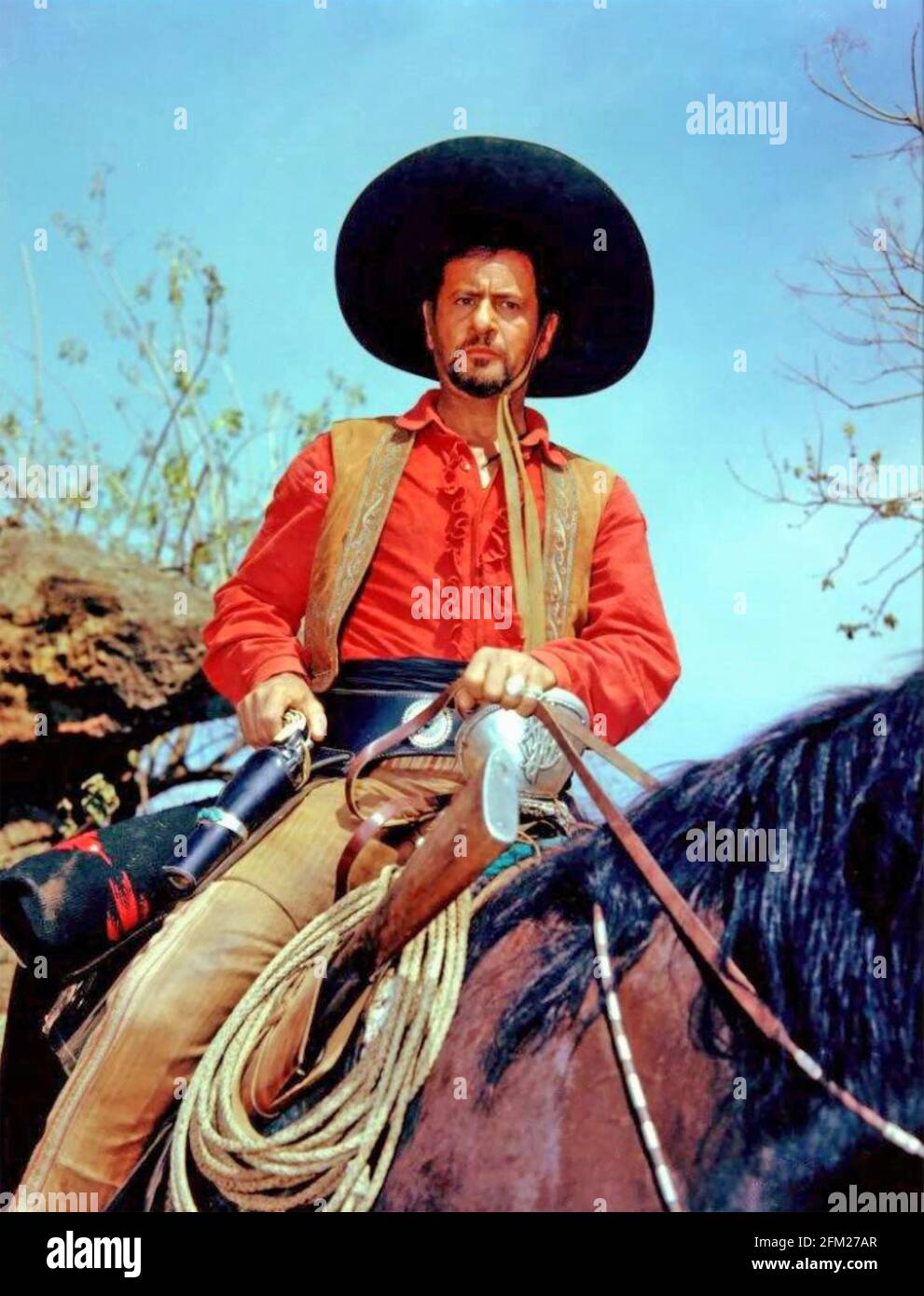 THE MAGNIFICENT SEVEN 1960 MGM film with Eli Wallach as bandit chief Calvera Stock Photo