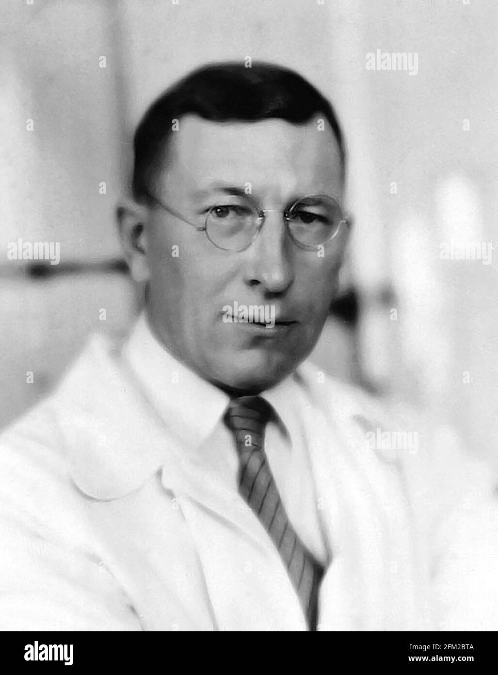 Frederick Banting. Portrait of the Canadian physician and scientist, Sir Frederick Grant Banting (1891-1941) by Arthur Goss, 1931 Stock Photo