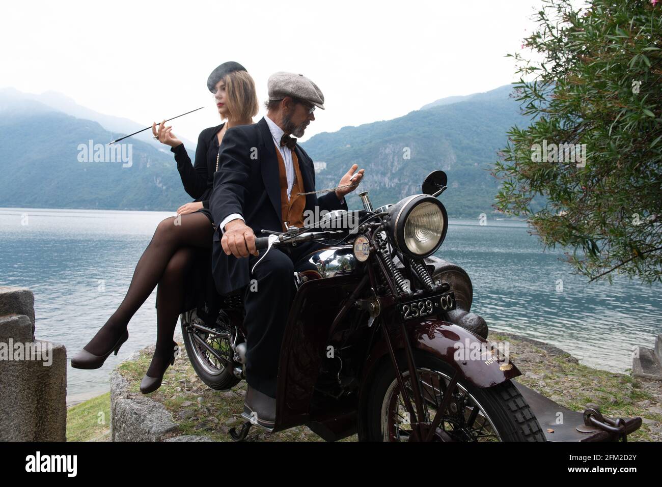 Raduno Moto Guzzi, Mandello del Lario, Lake Como, Lombardia, Italy, Europe Stock Photo