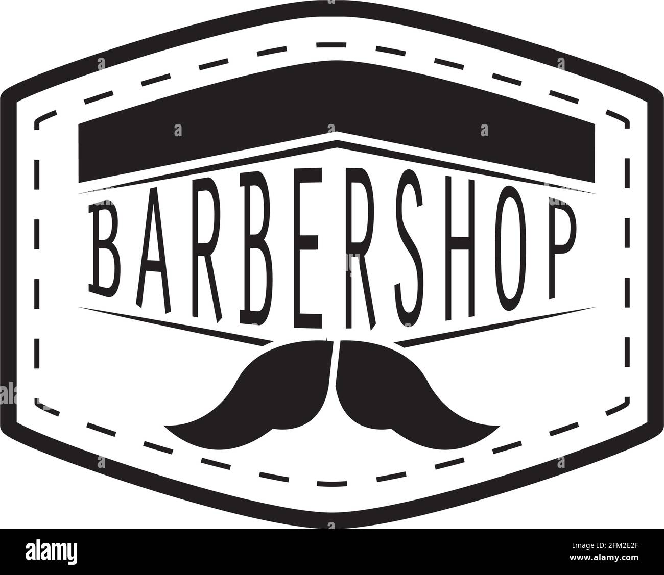 barber shop sticker mustache retro Stock Vector Image & Art - Alamy