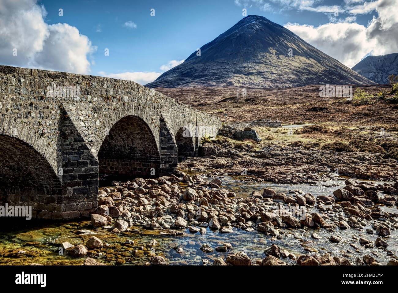 The Old Bridge Sligachan - Isle of Skye Stock Photo