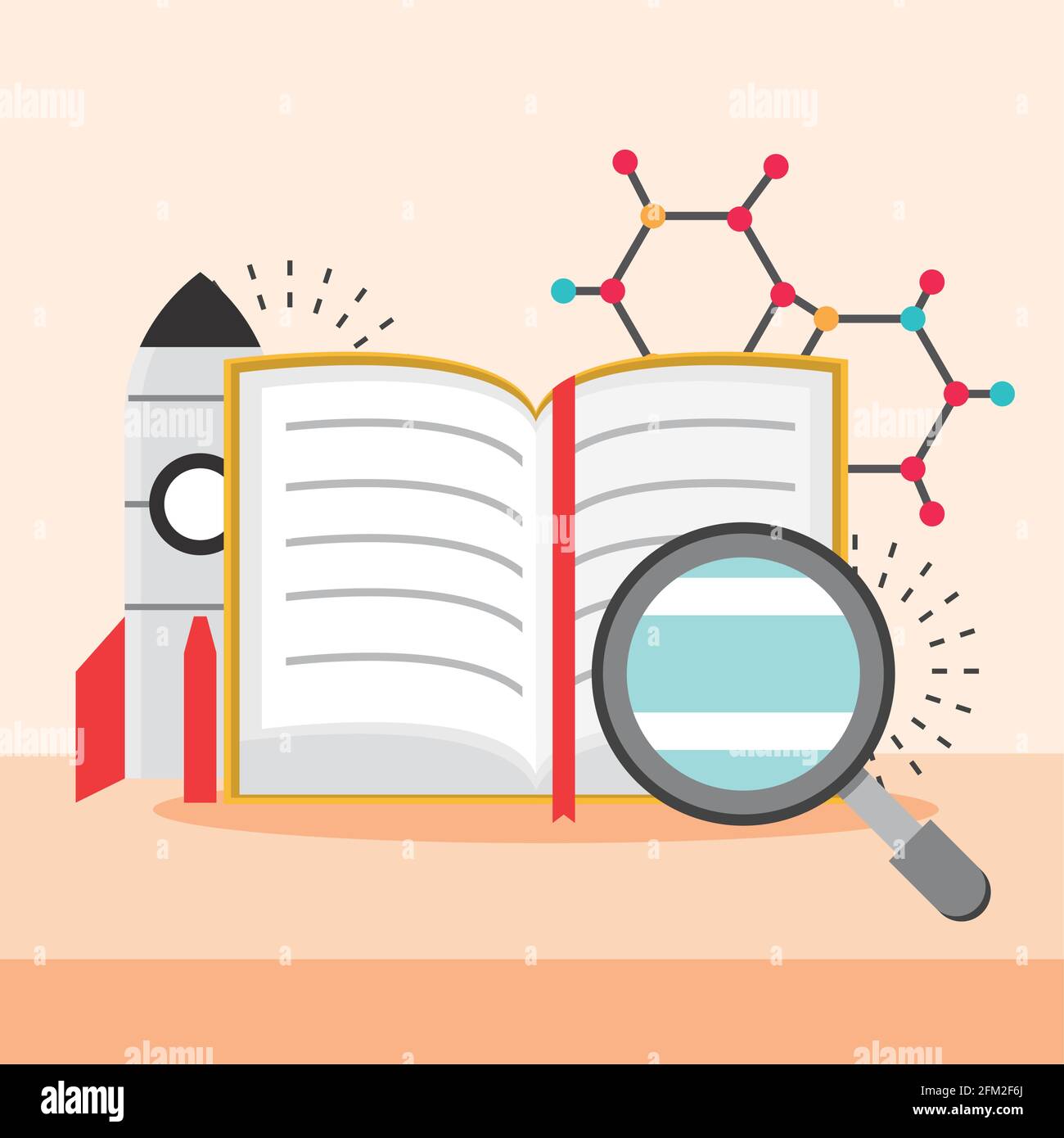 science chemistry learn book atom Stock Vector Image & Art Alamy