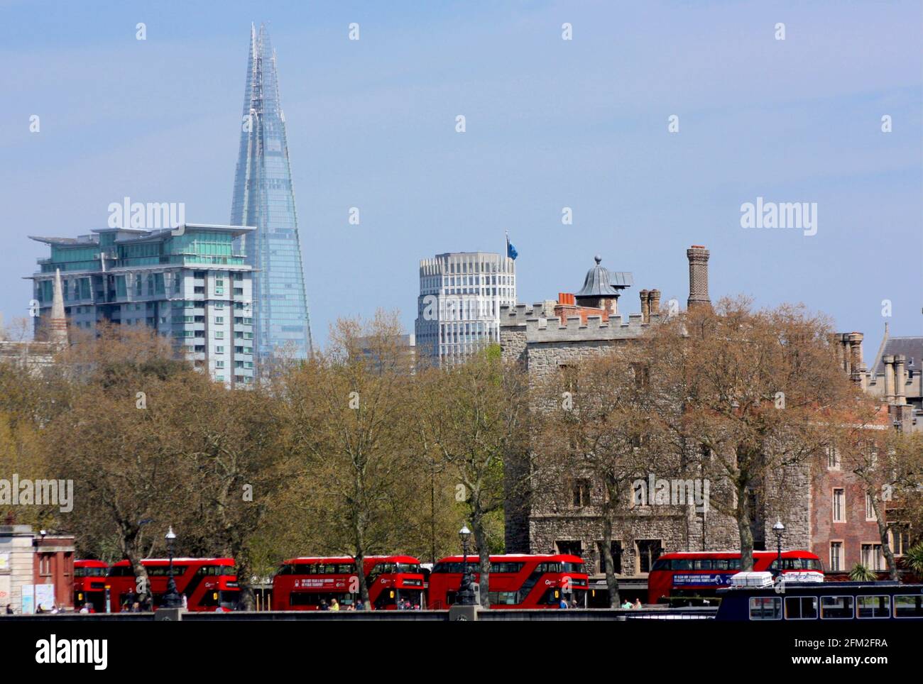 View across the River Thames across to The Shard Stock Photo