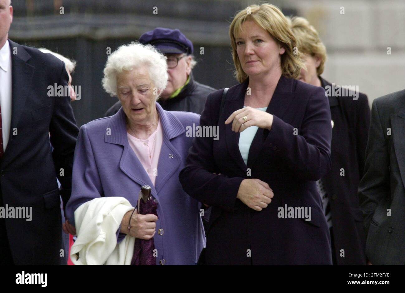 File photo dated 19/06/2003 of Bernadette Sands McKevitt, sister of hunger striker, Bobby Sands, with her mother Rosaleen Sands. The death of IRA prisoner Bobby Sands 40 years ago this week, followed by nine other republicans during a hunger strike at the Maze Prison in Co Antrim, sparked significant civil unrest across Northern Ireland. Issue date: Wednesday May 5, 2021. Stock Photo