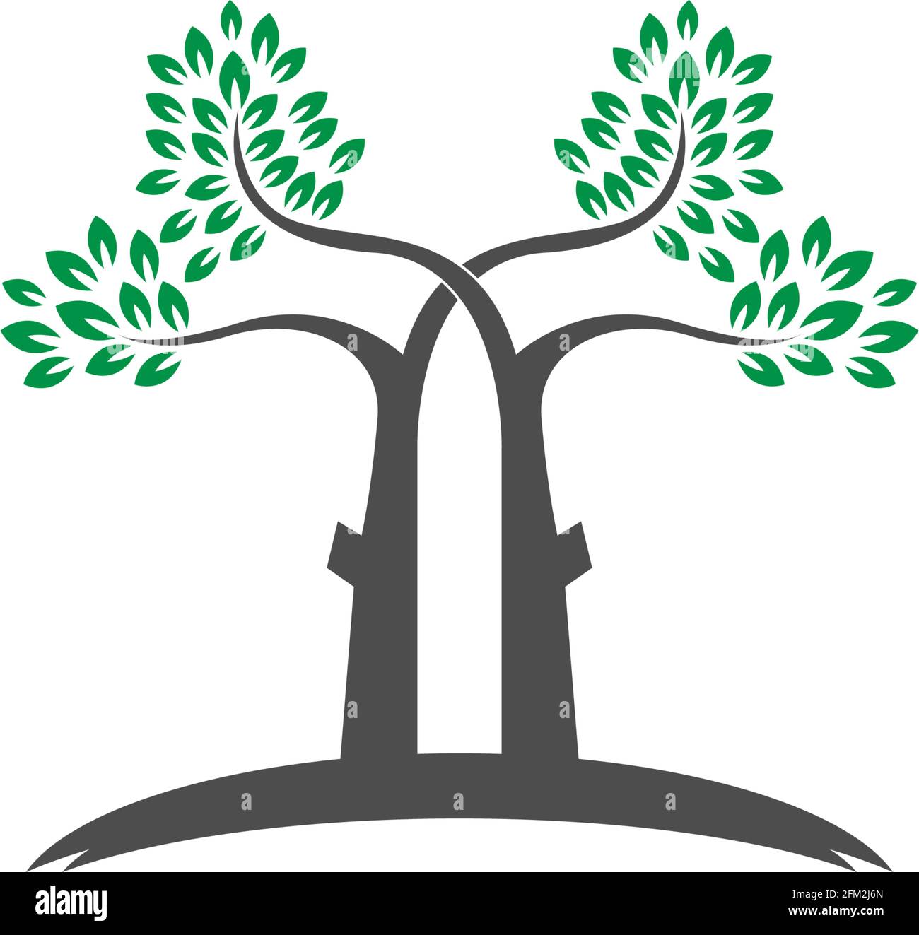 Tree icon  Tree branch design vector illustration template Stock Vector