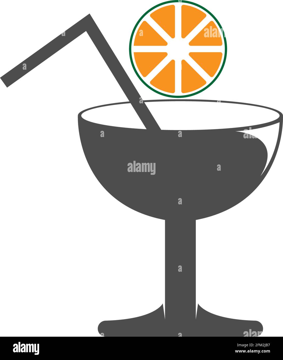 Cocktail drink icon logo design vector template illustration Stock Vector