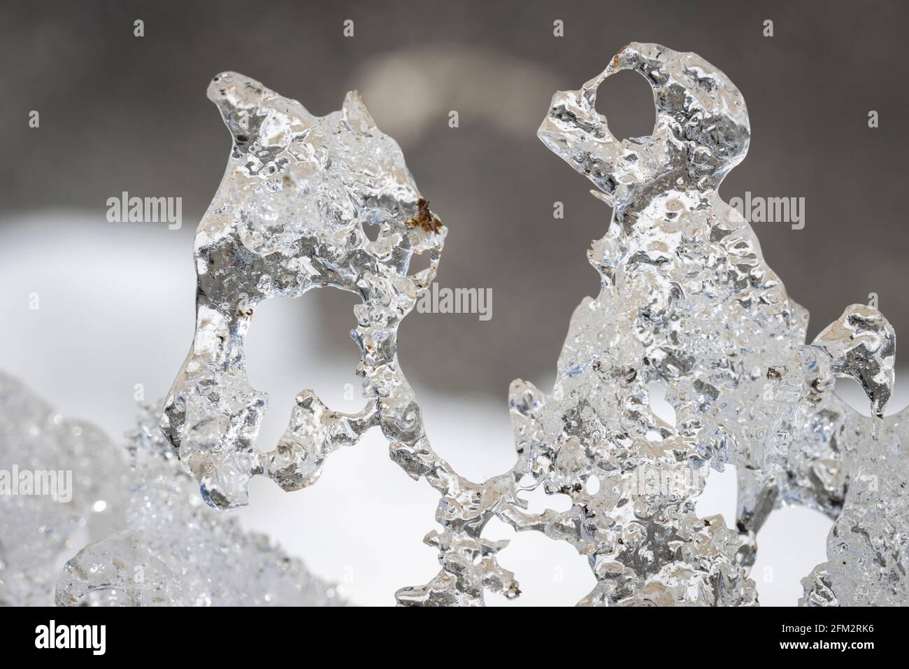 ice crystals in Hochsoelden in Oetztal, Austria Stock Photo