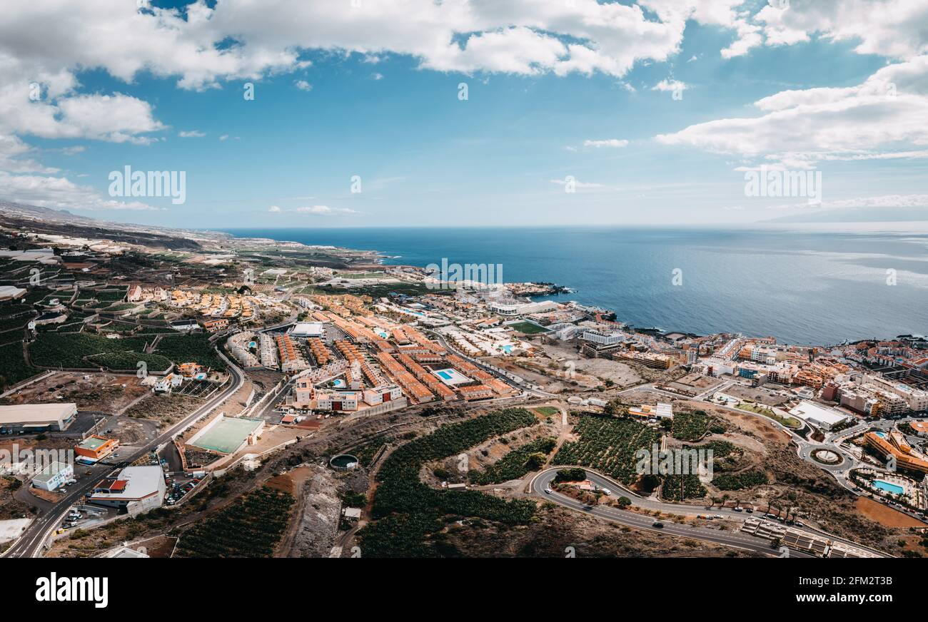 panorama shot of the Canary Islands, Spain Stock Photo