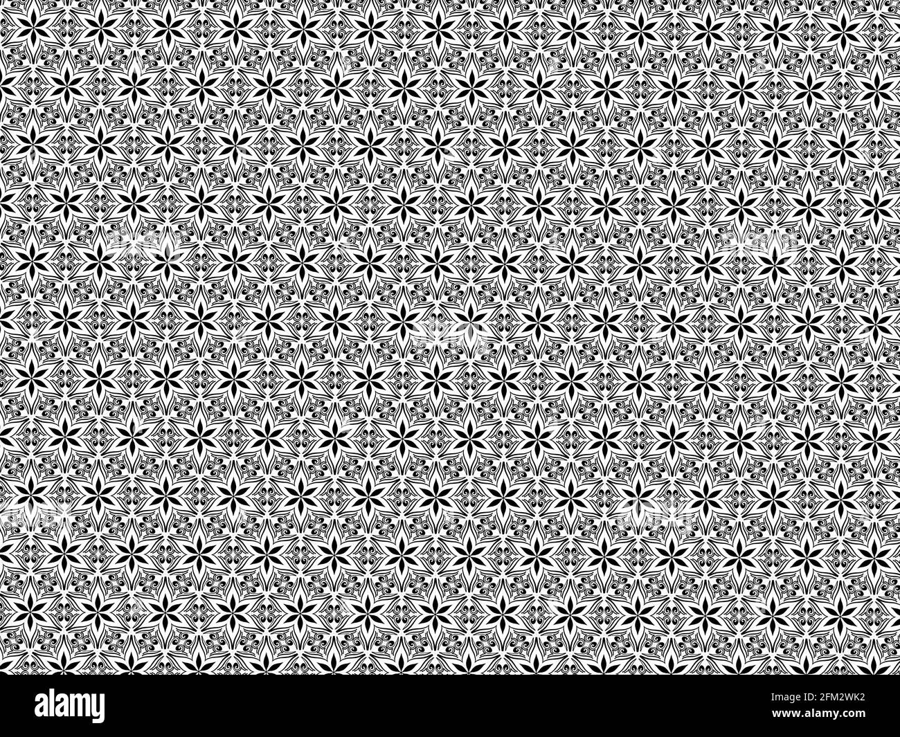 Kaleidoscope pattern hexagon Black and White Stock Photos & Images - Alamy